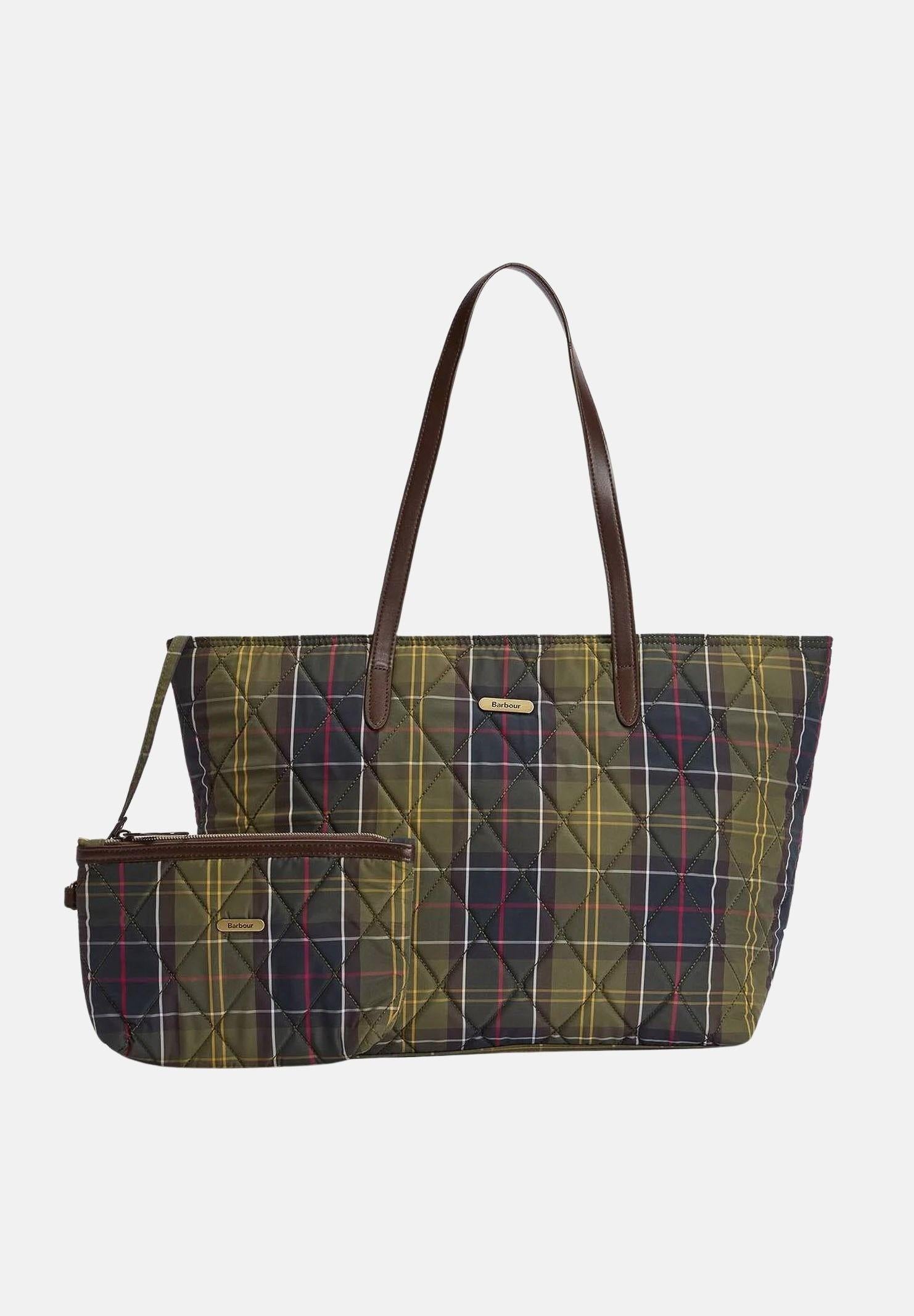 BARBOUR Shopper Wetherham tartan nei toni del verde e blu da donna 261-LBA0344 OL71 BARBOUR