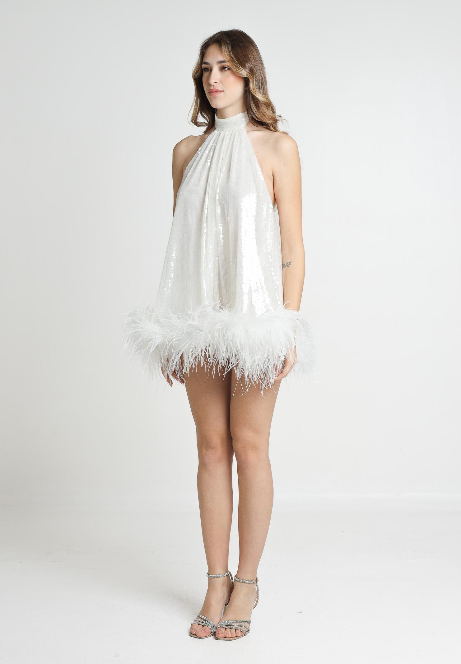 SANTAS Abito corto CUPCAKES bianco da donna PV25016 BIANCO SANTAS