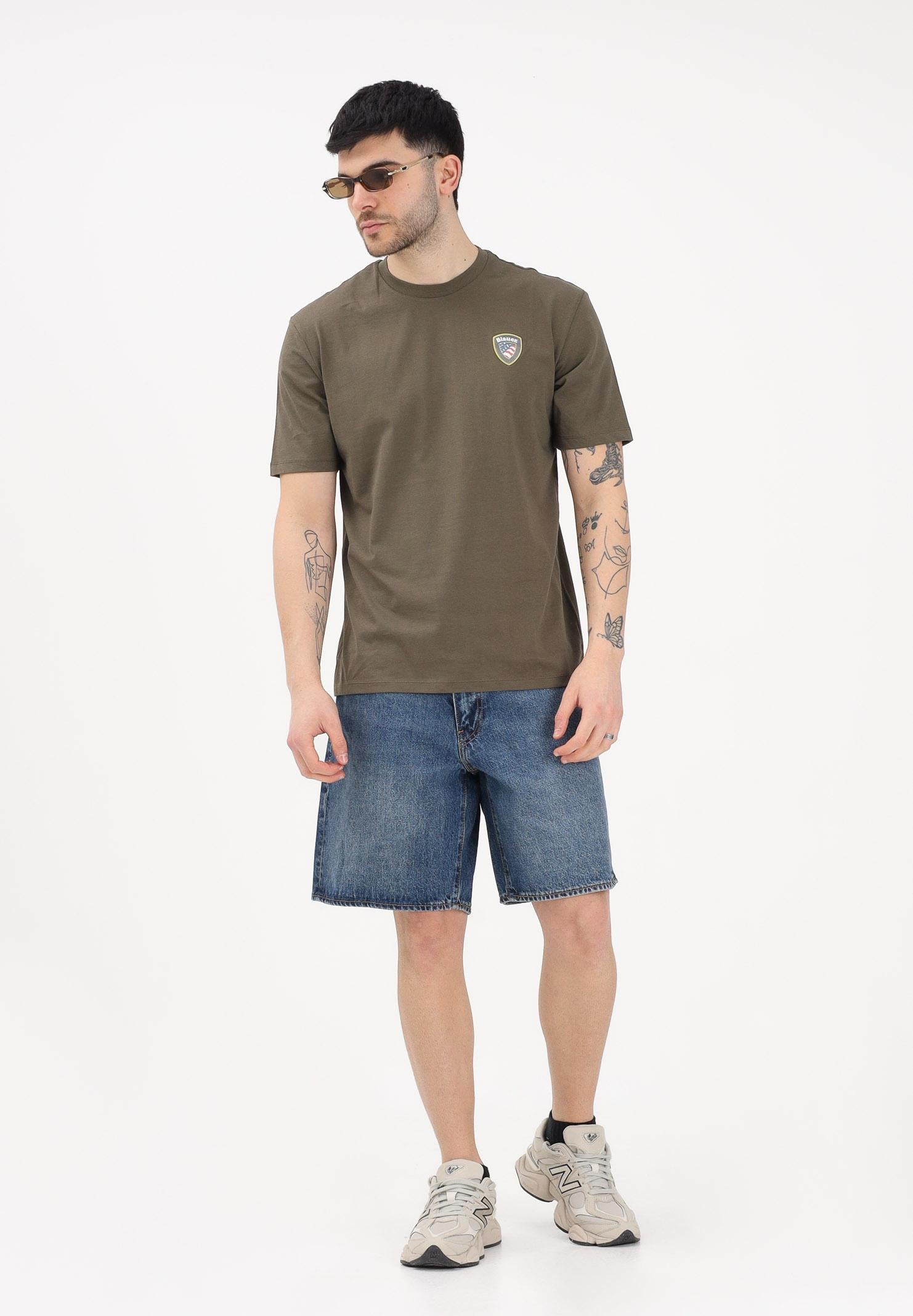 BLAUER T-shirt a manica corta FAXON verde militare da uomo 26SBLUH02284-007480 60H BLAUER
