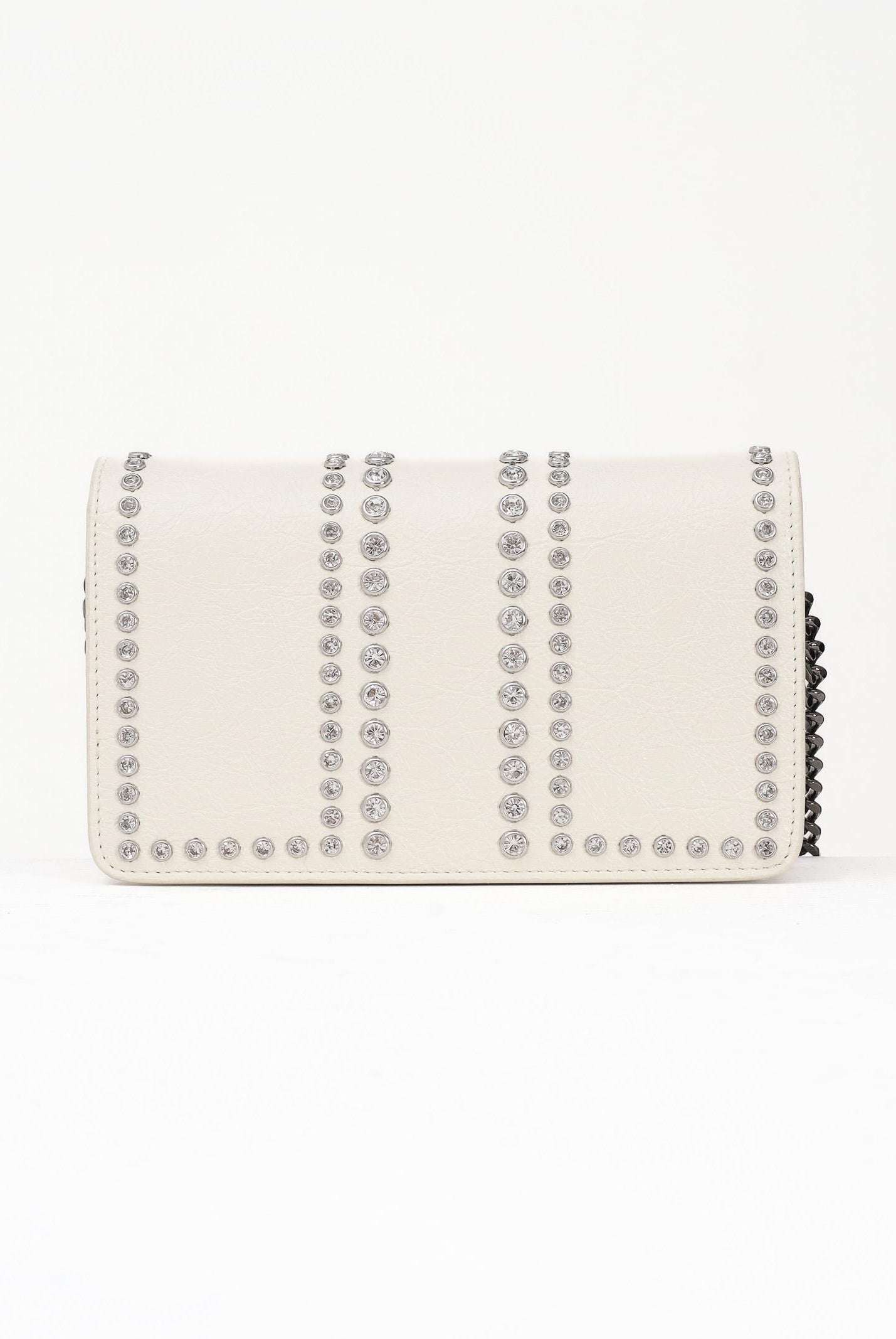 RICHMOND Borsa a tracolla panna da donna con borchie e logo RWA25235BO WH RICHMOND