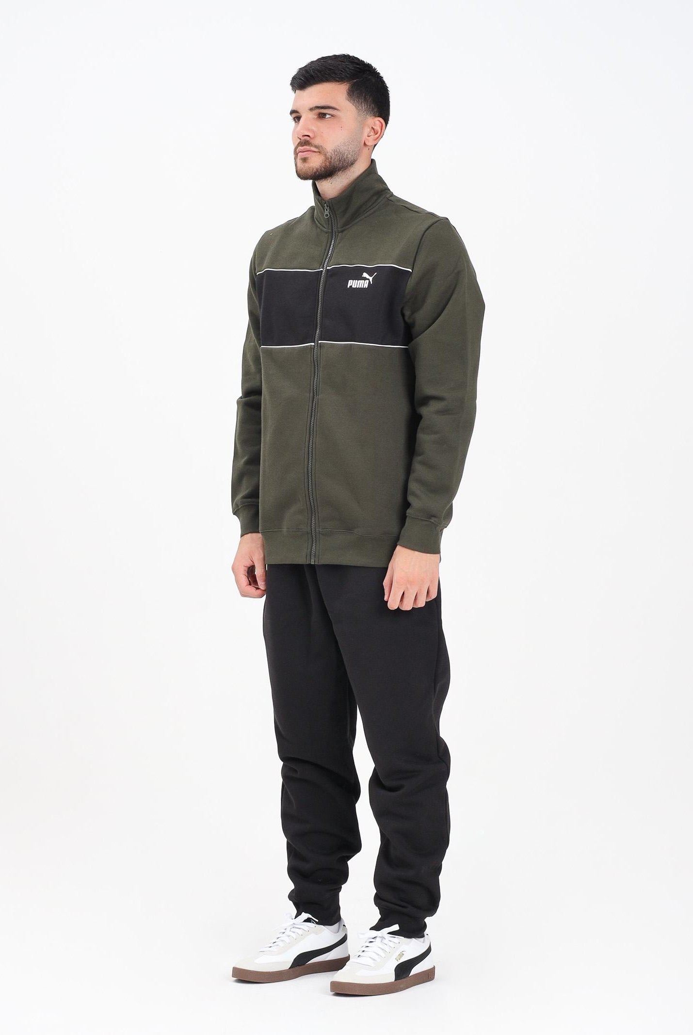 PUMA Tuta Poly verde e nera da uomo 692159 70 PUMA