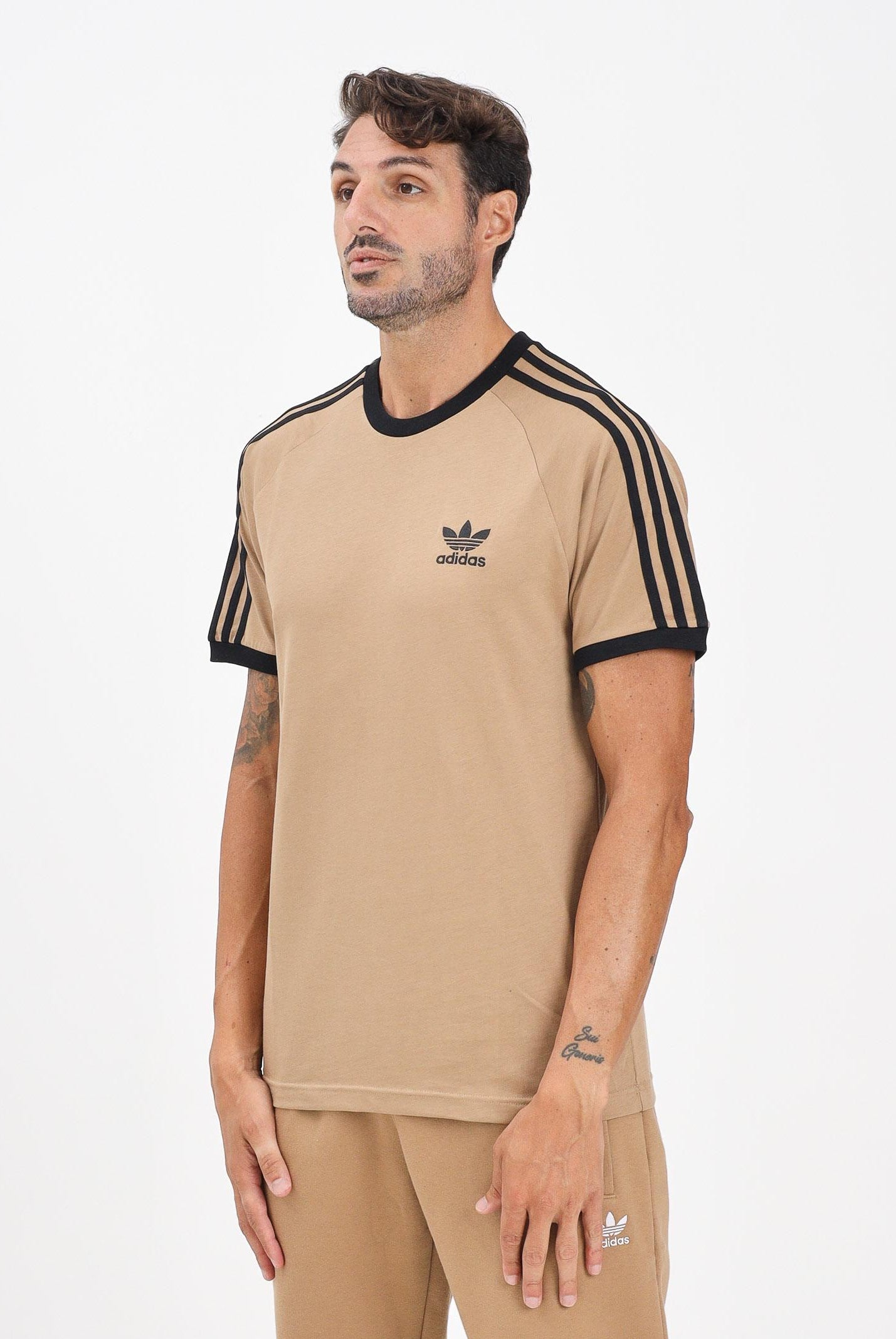ADIDAS ORIGINALS T-shirt a manica corta adicolor Classics 3-Stripes beige da uomo JY1370 ADIDAS ORIGINALS