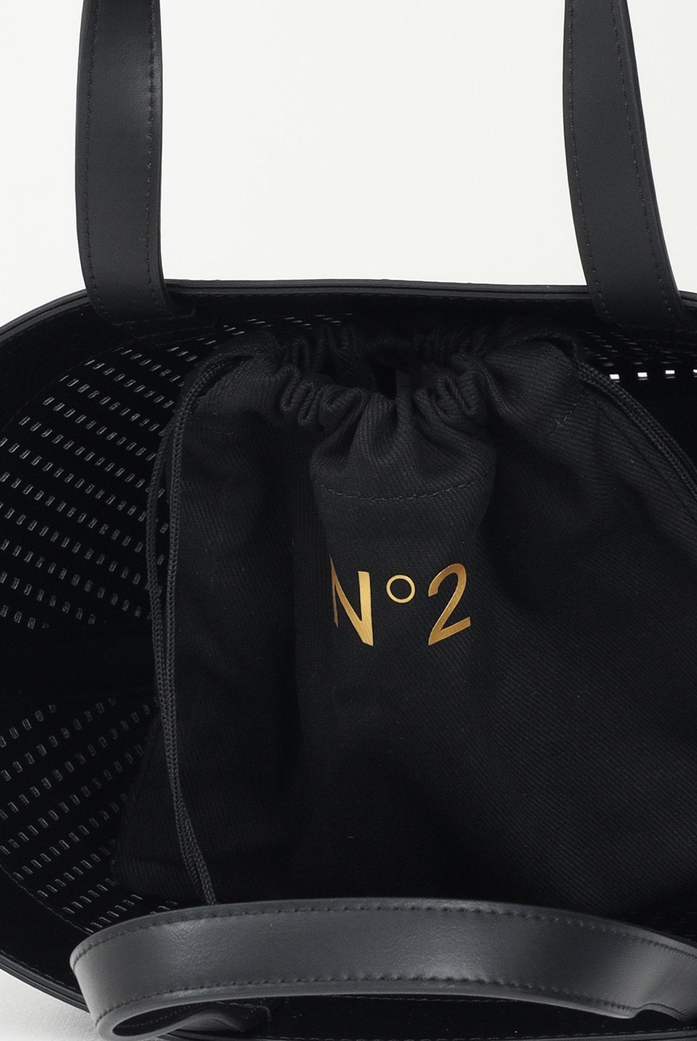 N21 Shopper nera da donna in tessuto spalmato traforato N2104SN0422 0N900 N21