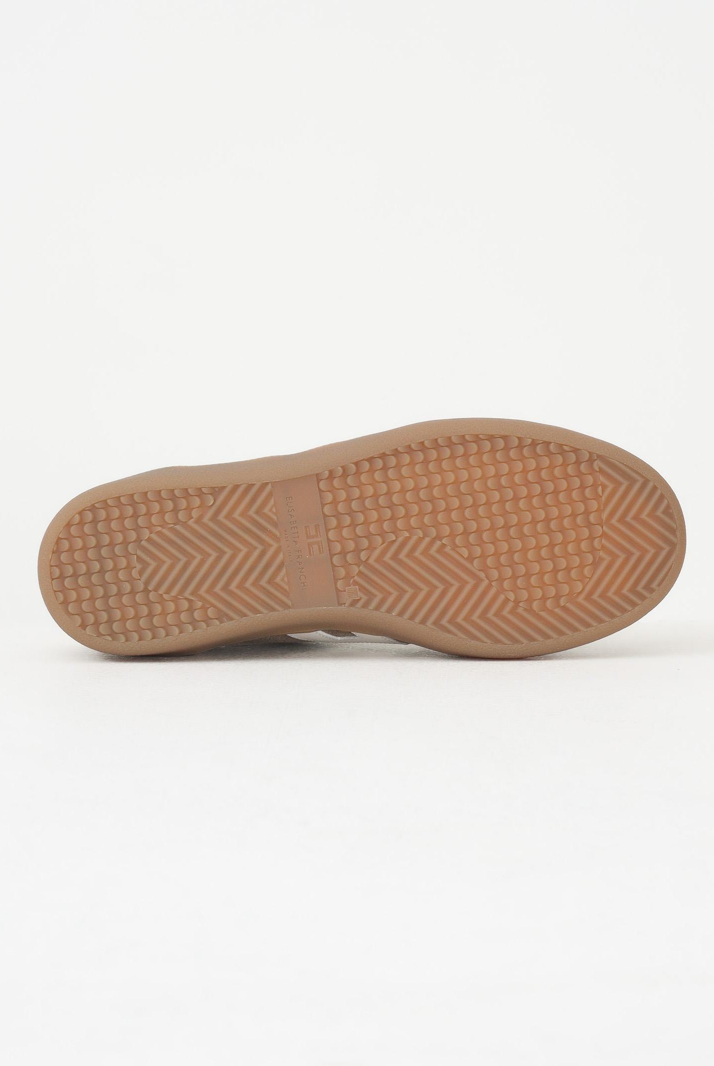 ELISABETTA FRANCHI Sneakers argilla e avorio da donna con logo SA61G61E2 FC5 ELISABETTA FRANCHI
