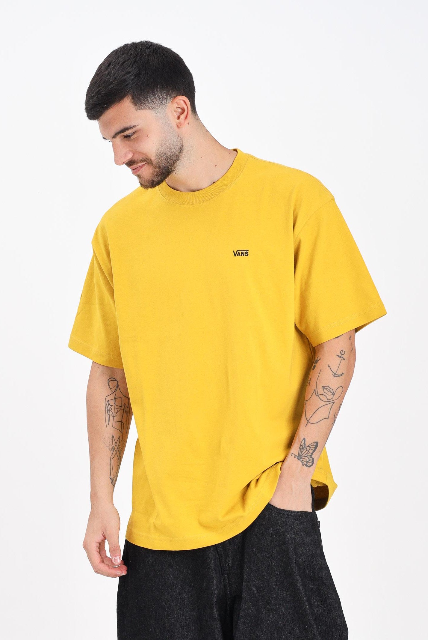 VANS T-shirt a manica corta Left Chest Logo senape da uomo VN000P1PEMX1 VANS