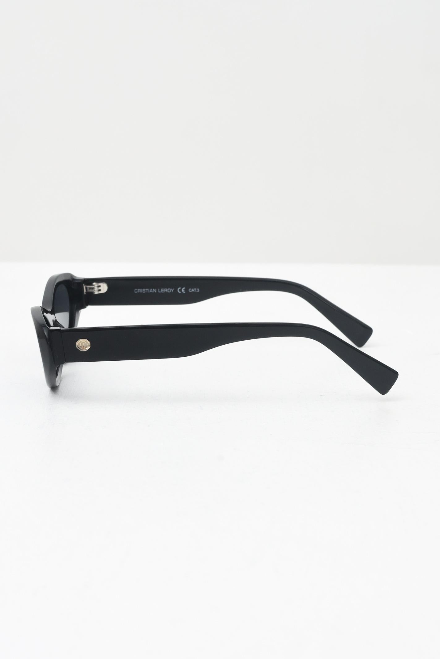 CRISTIAN LEROY Occhiali da sole cat-eye neri da donna 25061 01 CRISTIAN LEROY