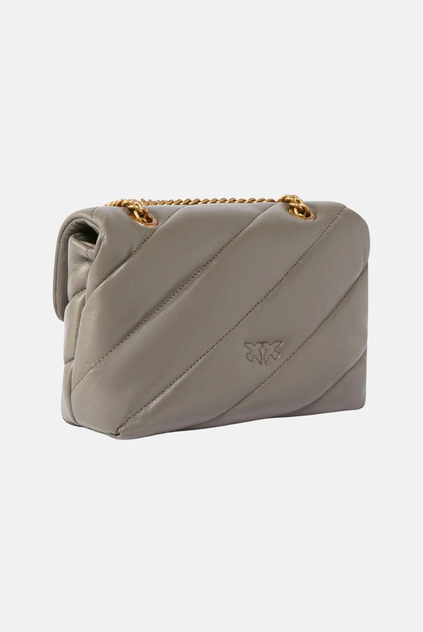 PINKO Borsa a tracolla Mini Love Bag Puff grigio tortora da donna 100039A0F2 K33Q PINKO