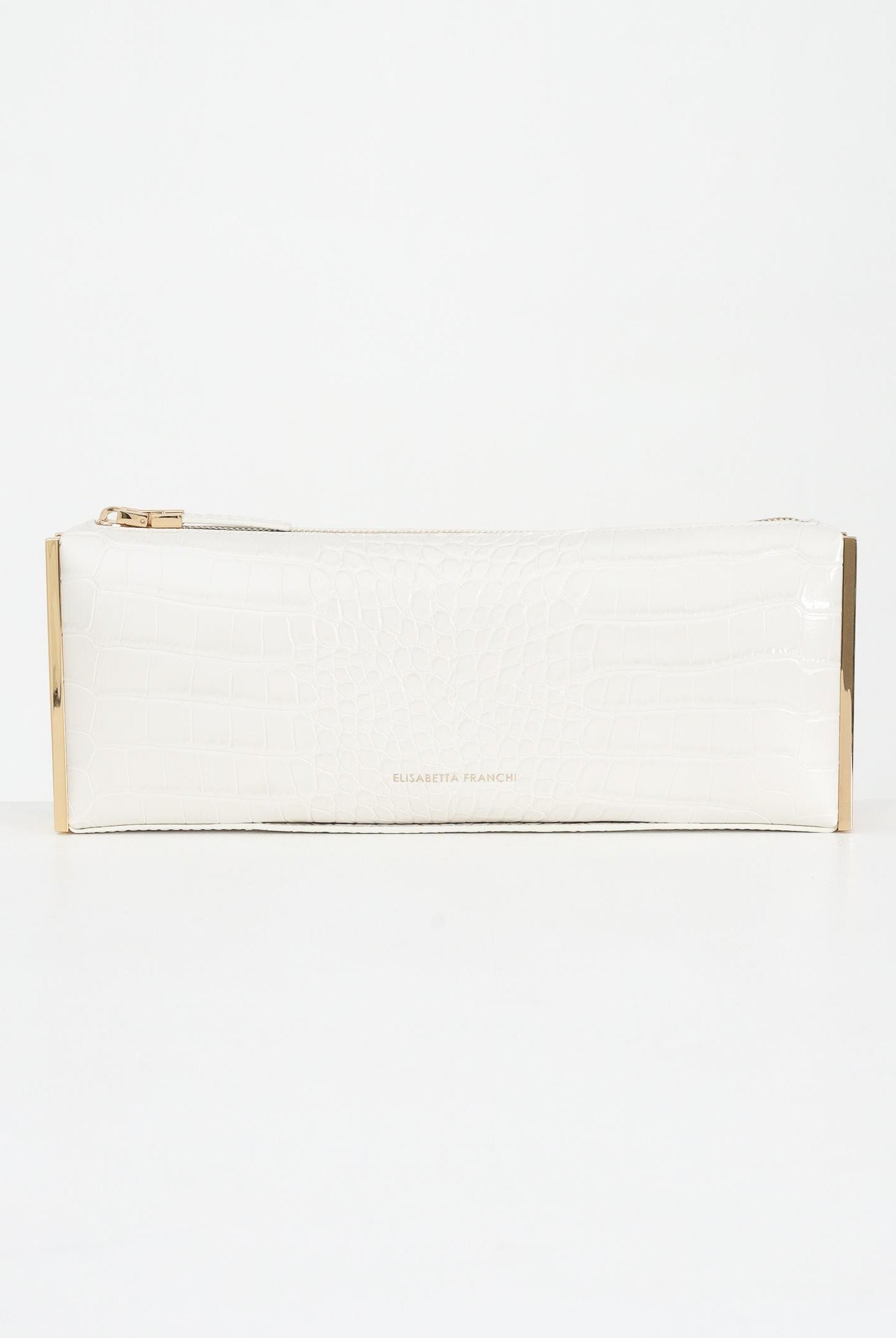 ELISABETTA FRANCHI Pochette bianco latte da donna con stampa cocco BS52A56E2 DZ9 ELISABETTA FRANCHI