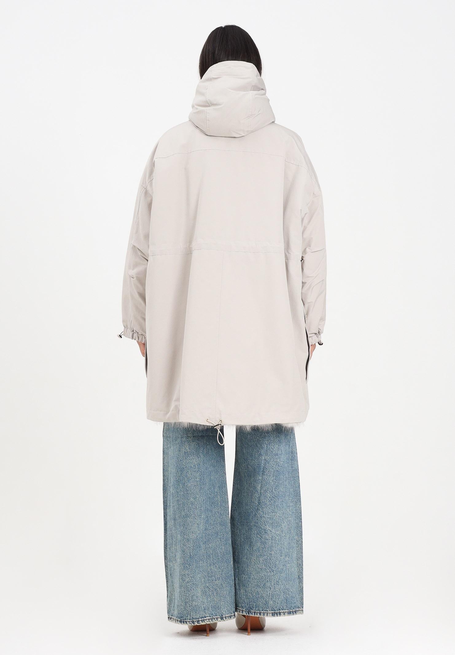 MAX MARA Parka beige da donna con eco pelliccia interna 2526026012600 001 MAX MARA