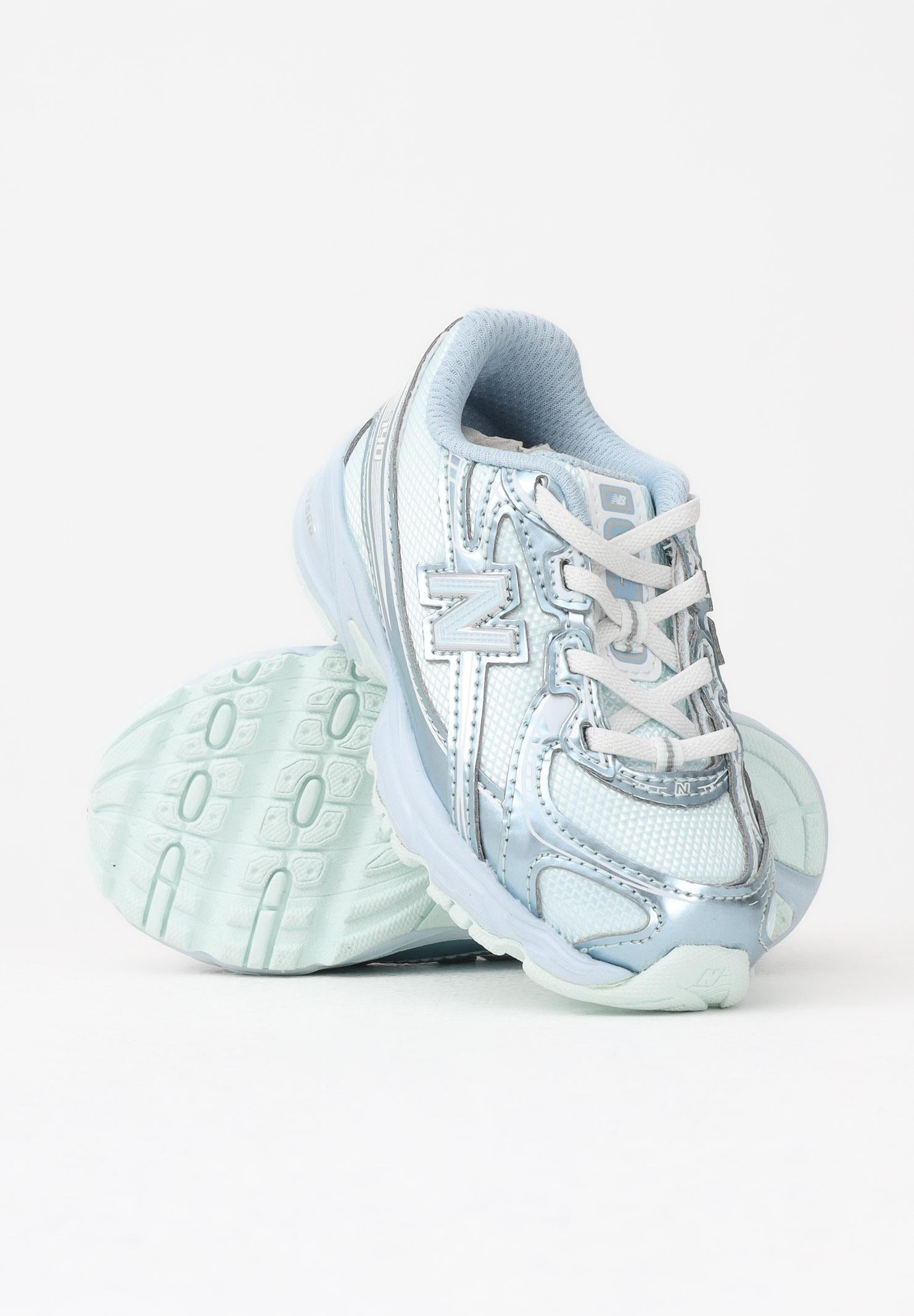 NEW BALANCE Sneakers 740 Bungee Lace azzurre da neonato I7409R4 . NEW BALANCE