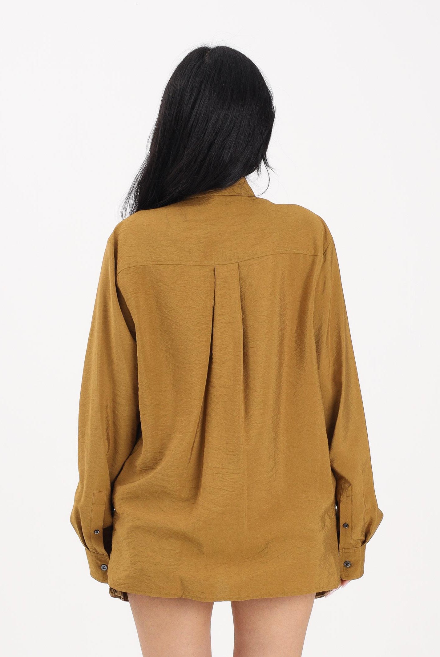 PINKO Camicia a manica lunga kiwi da donna con frange 106824A3AY L25 PINKO