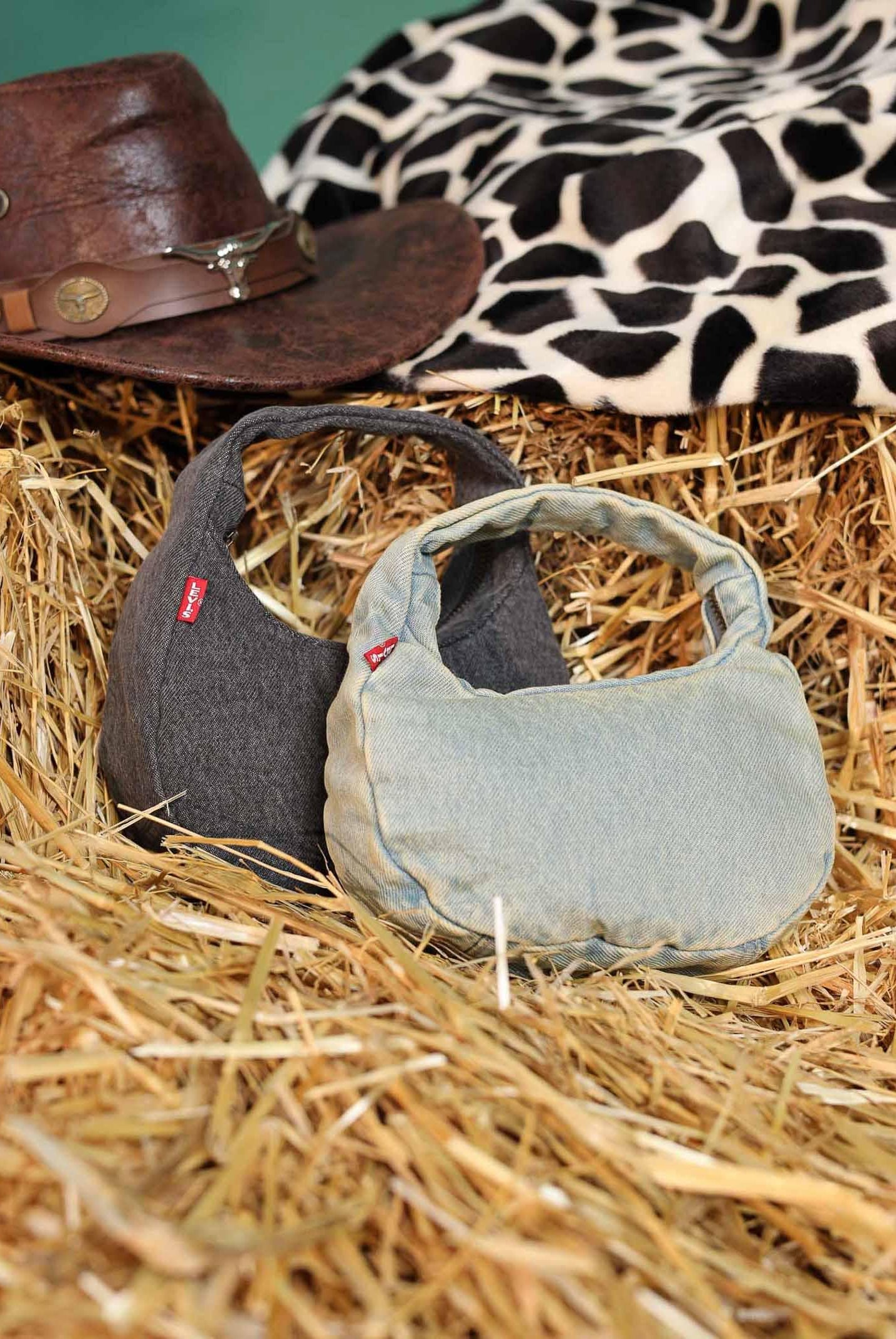 LEVI'S® Borsa a mano Baby Brooklyn in denim nero da donna 004A2-0001 LEVI'S®