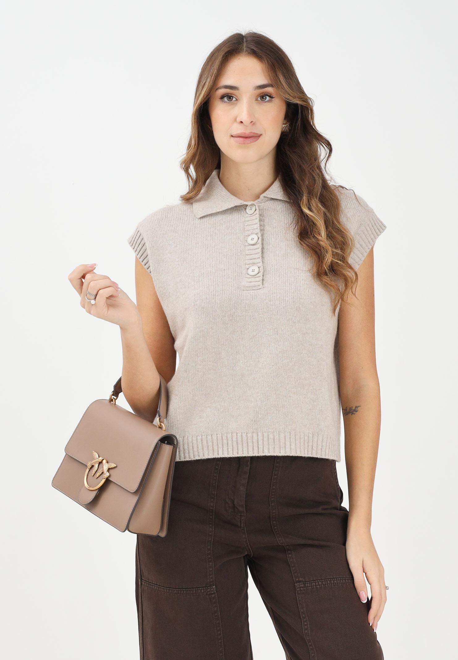 VICOLO Gilet beige da donna 77214F BE VICOLO