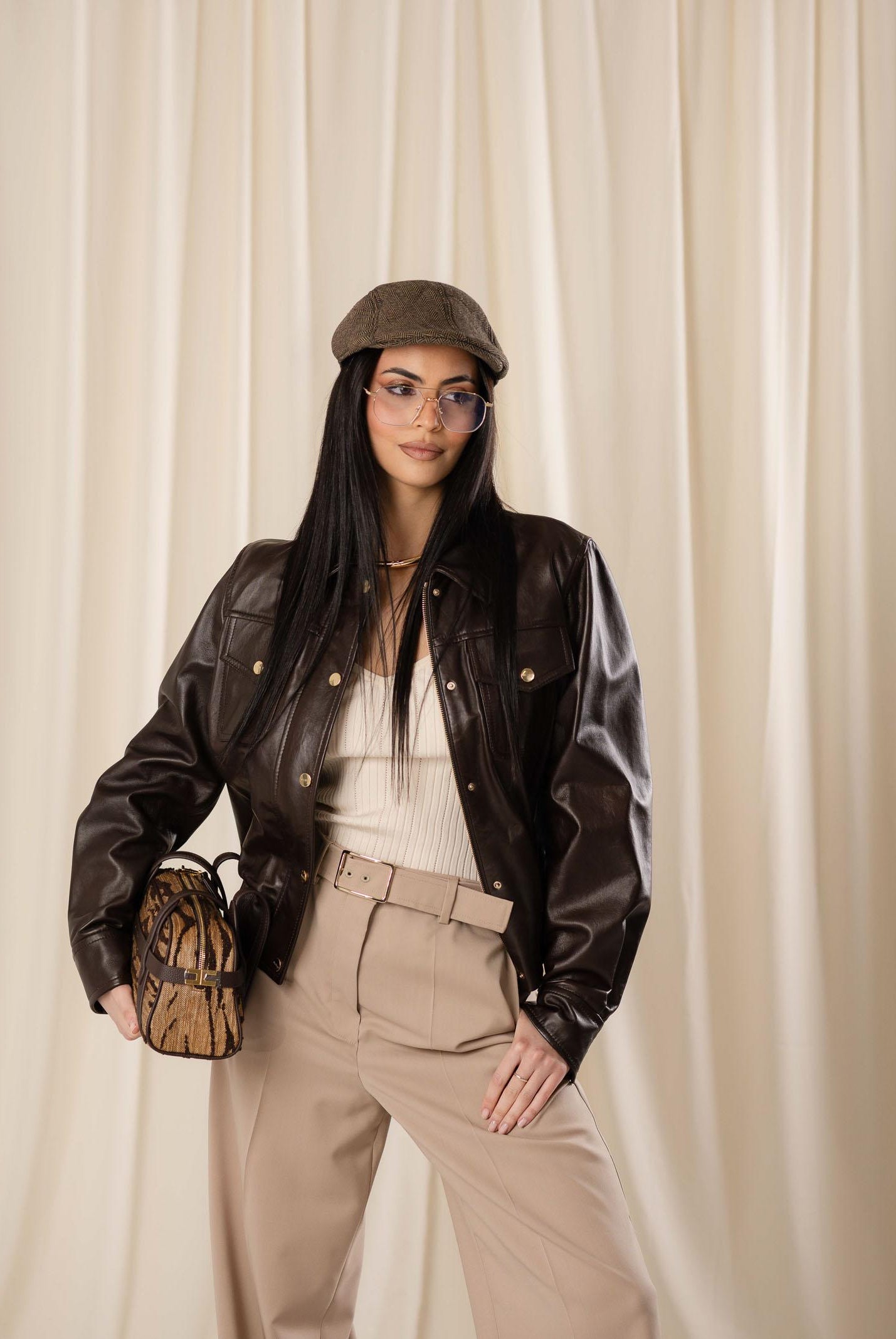 MAX MARA Giubbotto in pelle MSTBIADA marrone da donna 2616441011600 002 MAX MARA