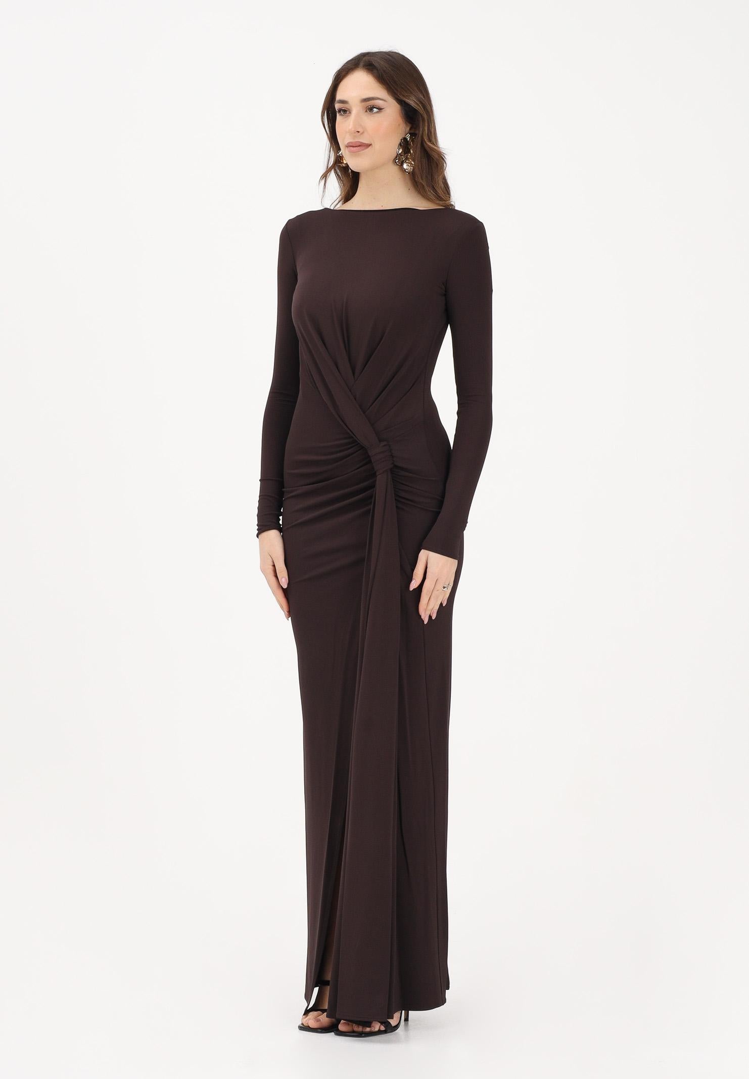 ELISABETTA FRANCHI Abito lungo marrone da donna ABR6463E2 EV9 ELISABETTA FRANCHI