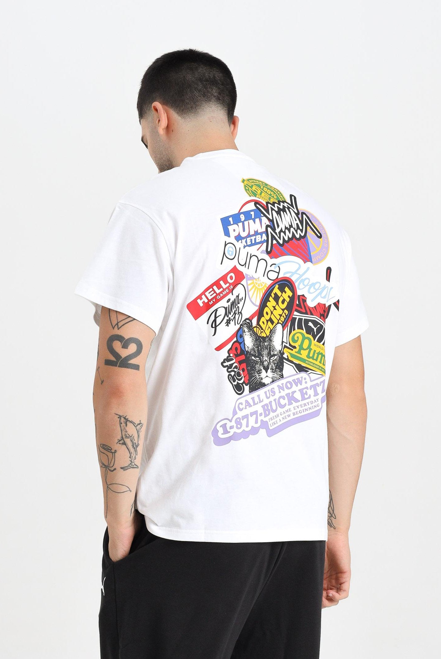 PUMA T-shirt a manica corta HooperHotline I bianca da uomo 632835 01 PUMA