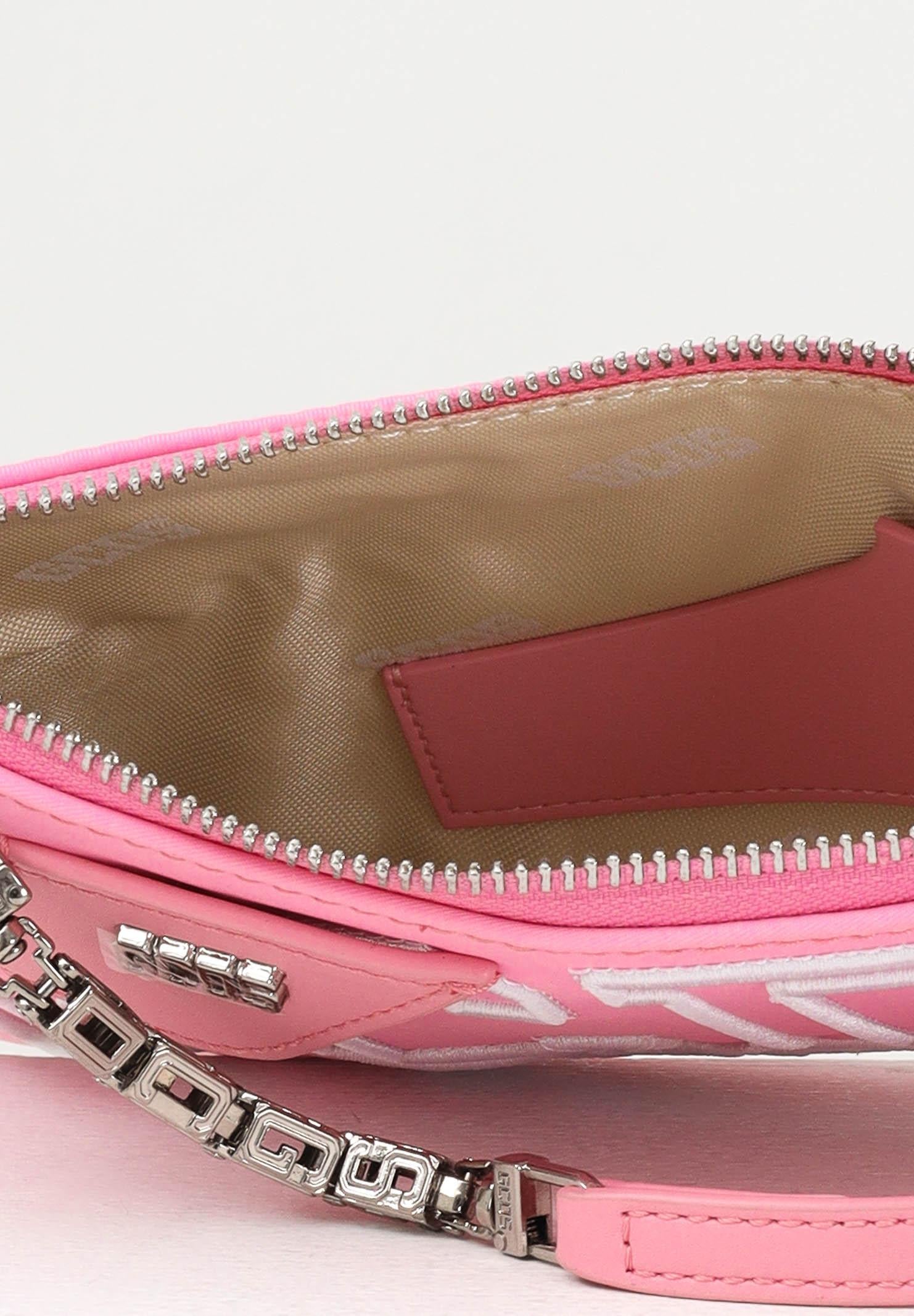 GCDS Borsa a spalla rosa da donna con logo GCDSMCN001 50 GCDS