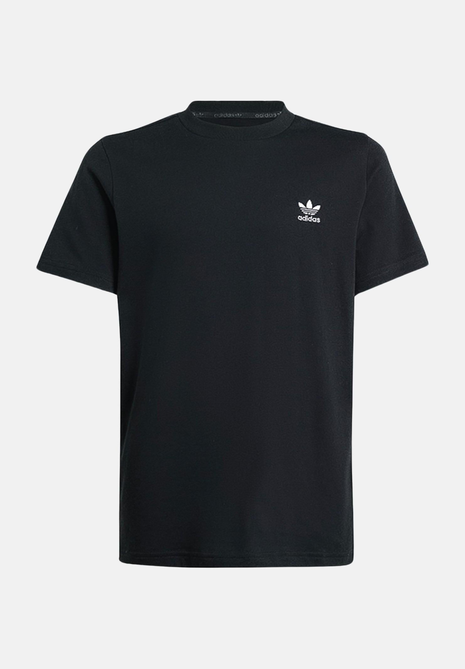 T-shirt a manica corta nera per bambino e bambina con ricamo logo IW3495 ADIDAS ORIGINALS