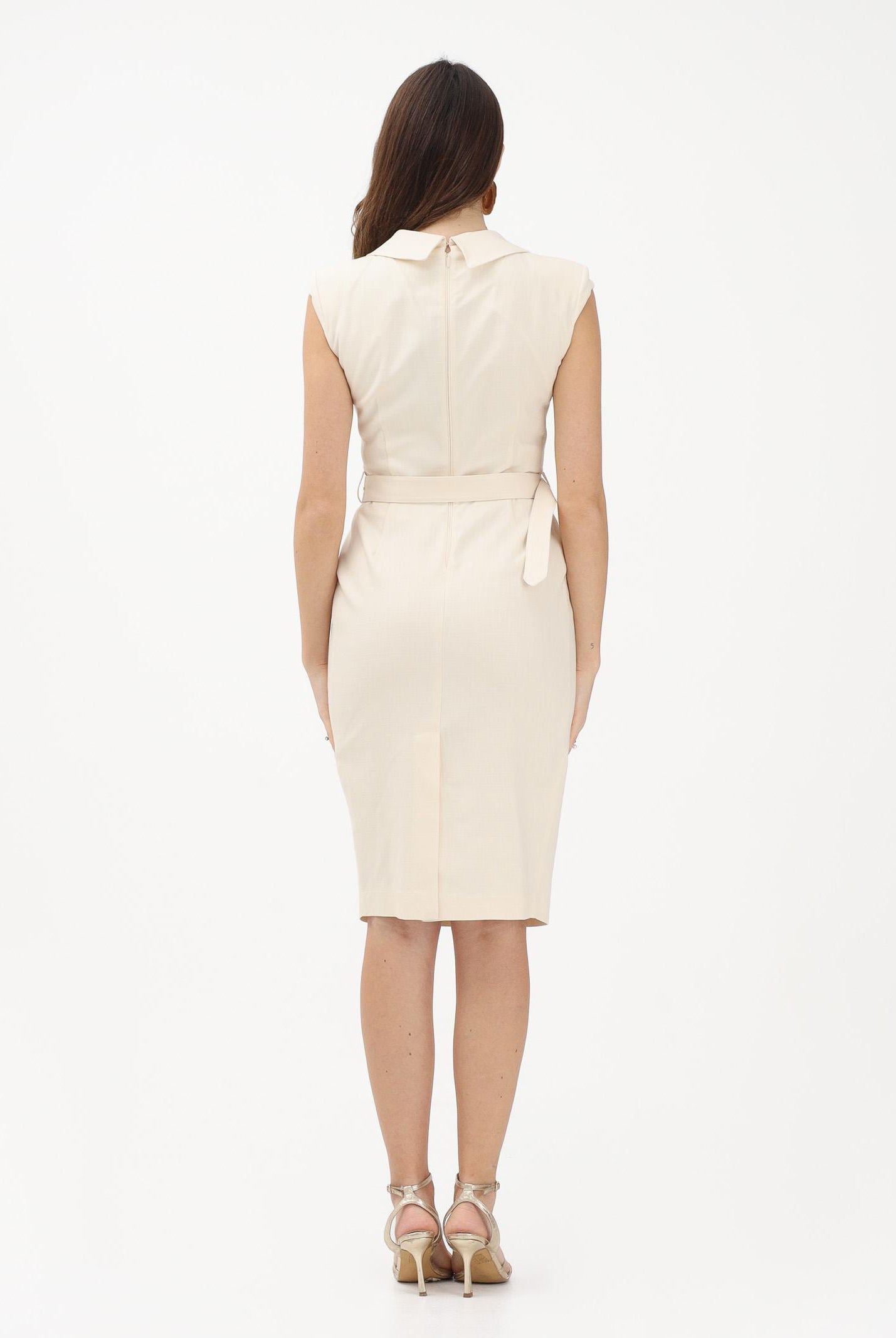 PINKO Abito midi burro da donna con cintura 106565A2W6 C00 PINKO
