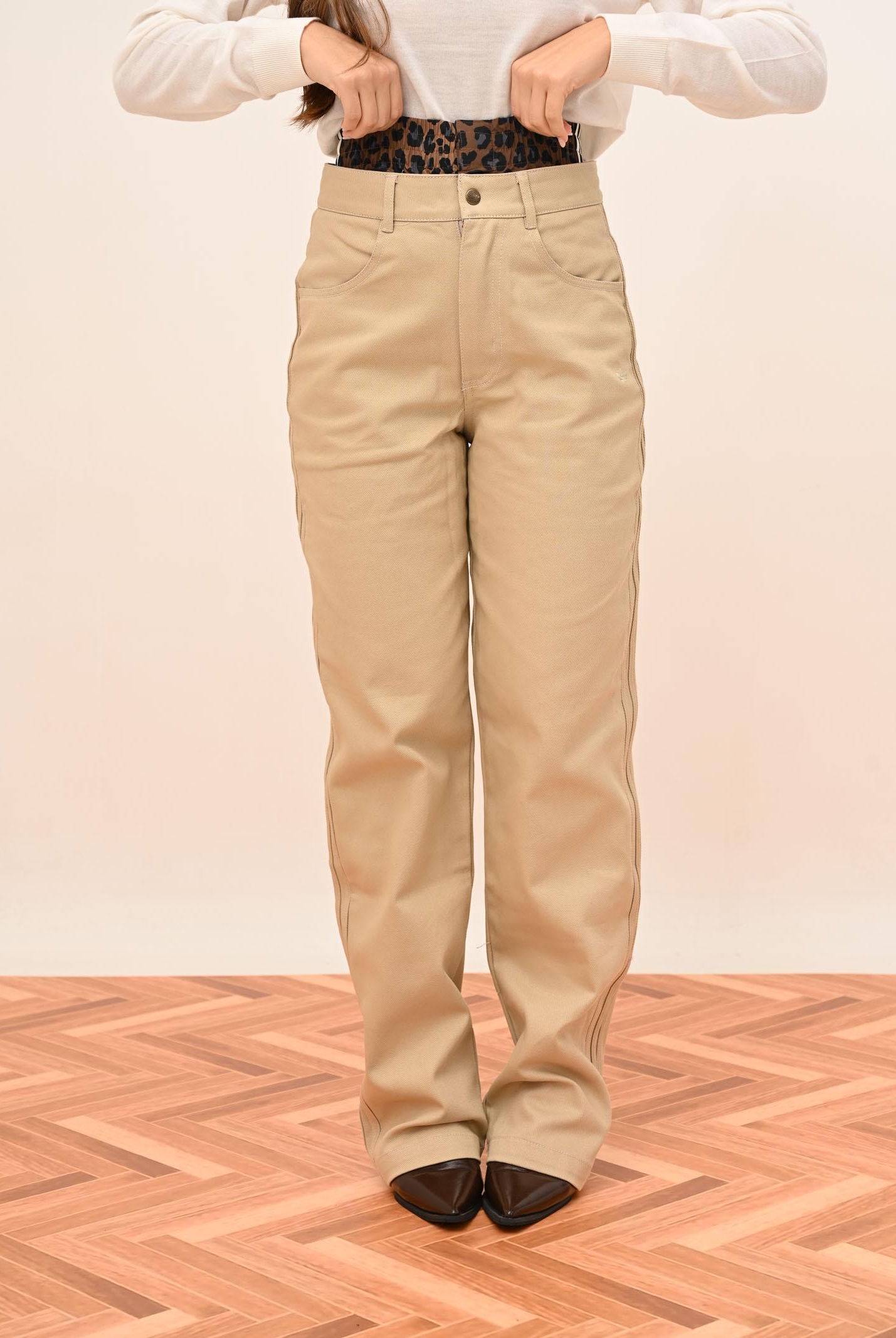 ADIDAS ORIGINALS Jeans Firebird Utility in denim beige da donna JX8760 . ADIDAS ORIGINALS