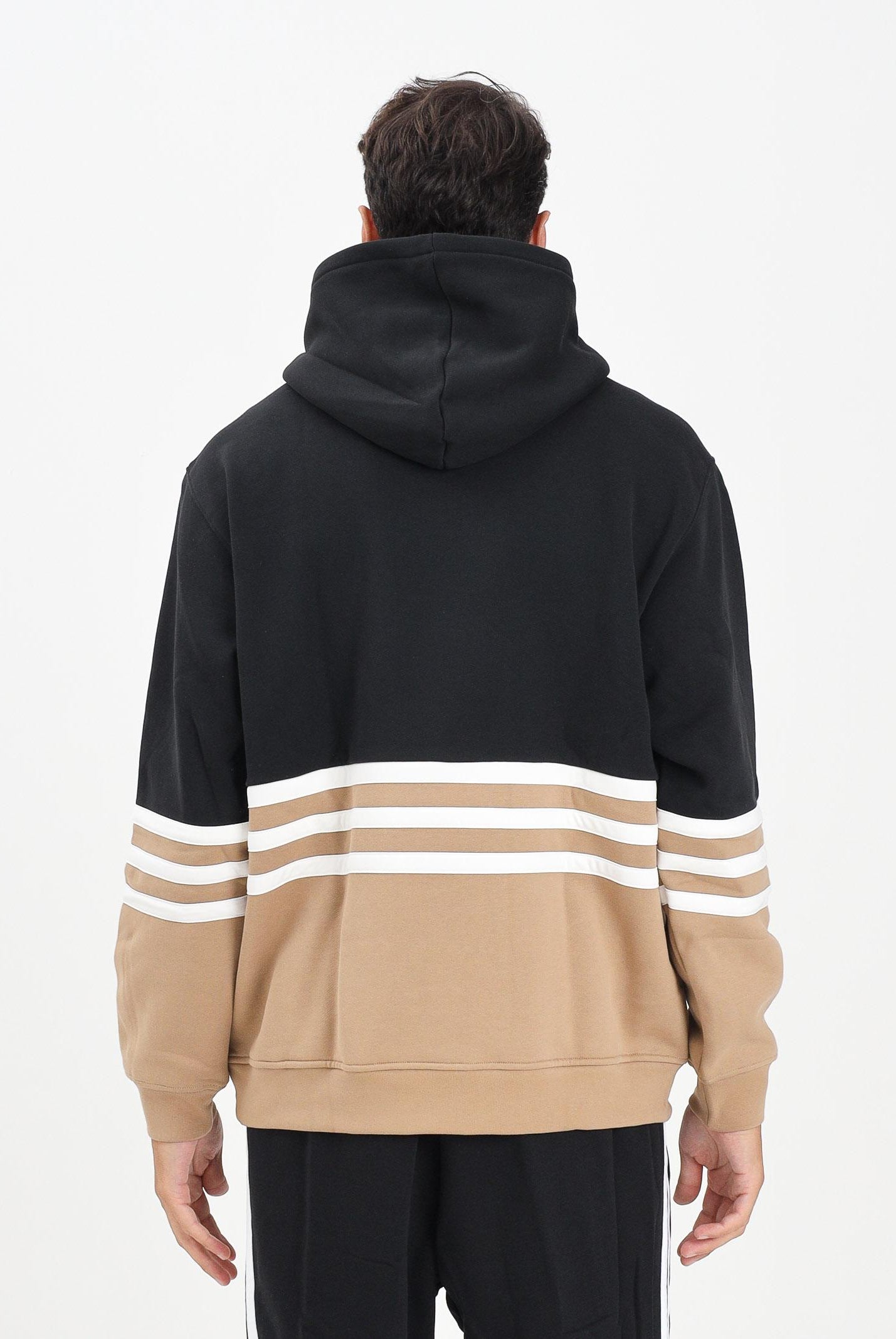 ADIDAS PERFORMANCE Felpa con cappuccio Archive nera e beige da uomo JY2797 ADIDAS ORIGINALS