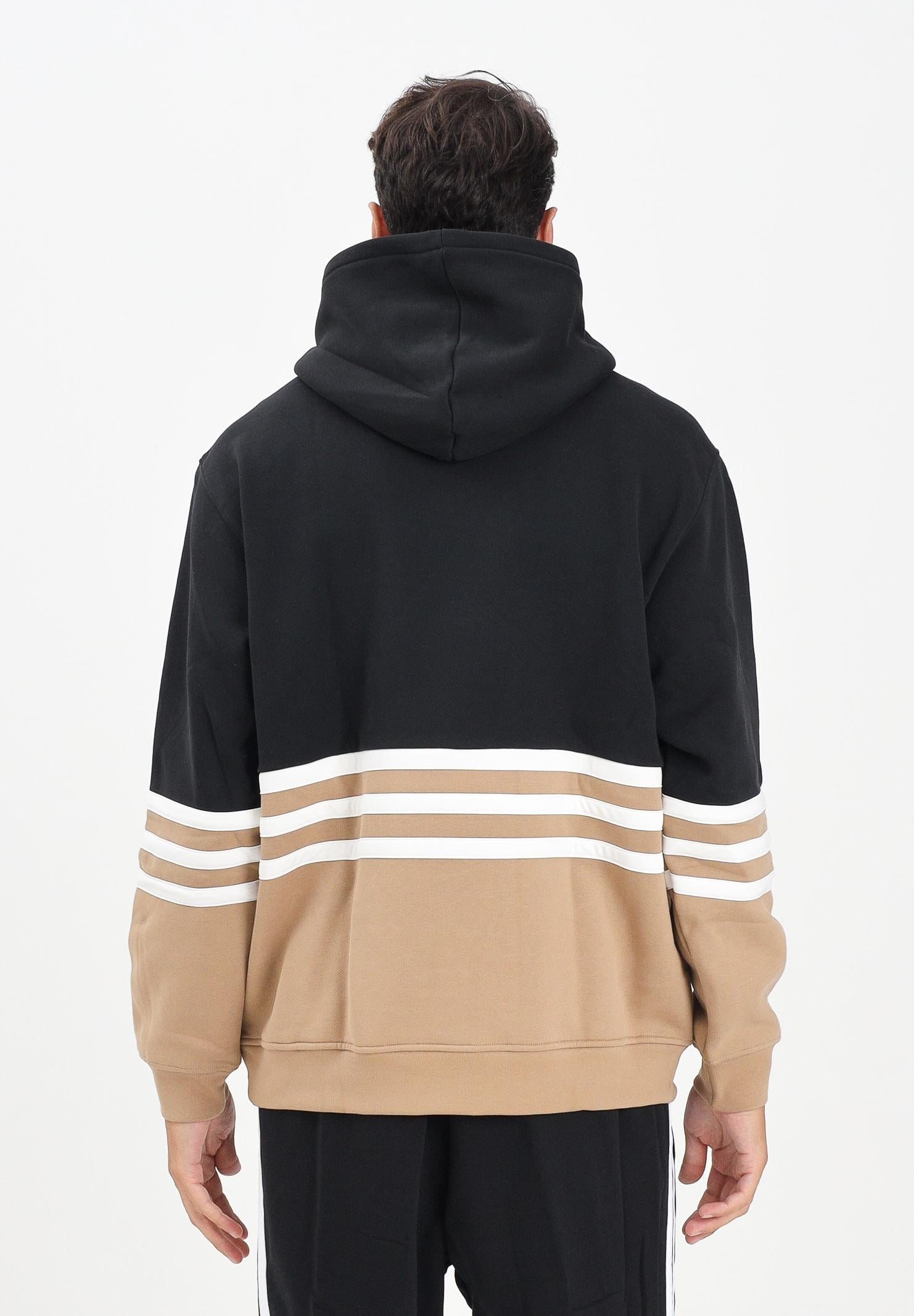 ADIDAS PERFORMANCE Felpa con cappuccio Archive nera e beige da uomo JY2797 ADIDAS ORIGINALS