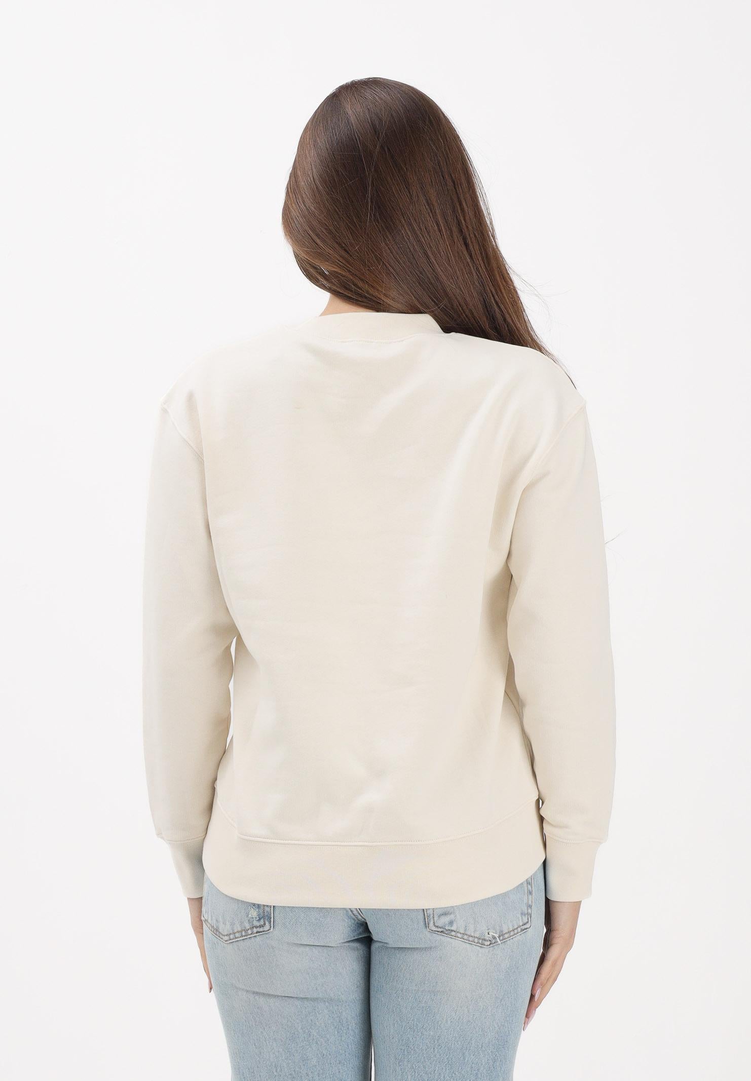 PALM ANGELS Felpa girocollo panna per donna, ragazzi e bambini con stampa PBBA012S26FLE002 002 PALM ANGELS