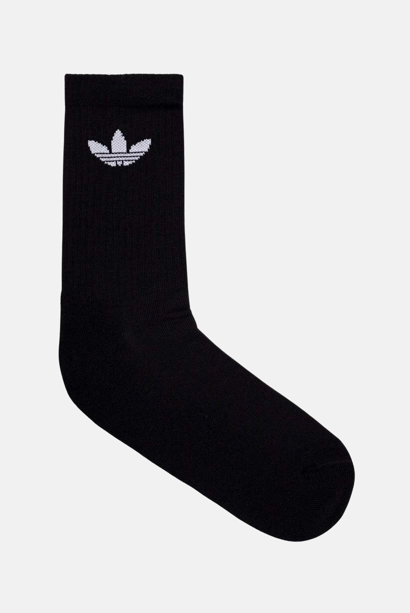 ADIDAS ORIGINALS Calzini Trefoil Cushion Crew (3 paia) neri per uomo e donna IJ5613 . ADIDAS ORIGINALS