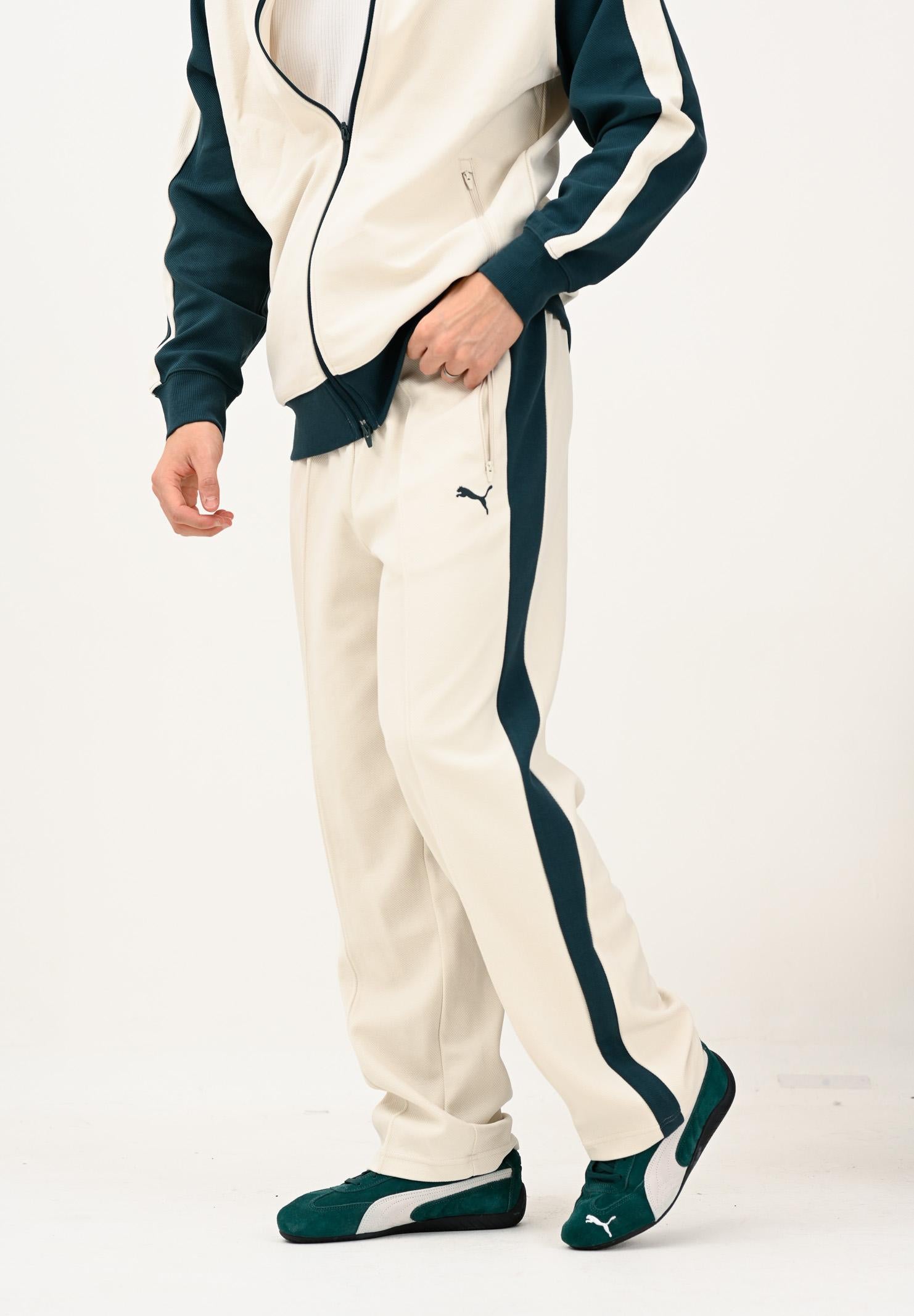 PUMA Pantalone sportivo T7 panna da uomo 632995 87 PUMA