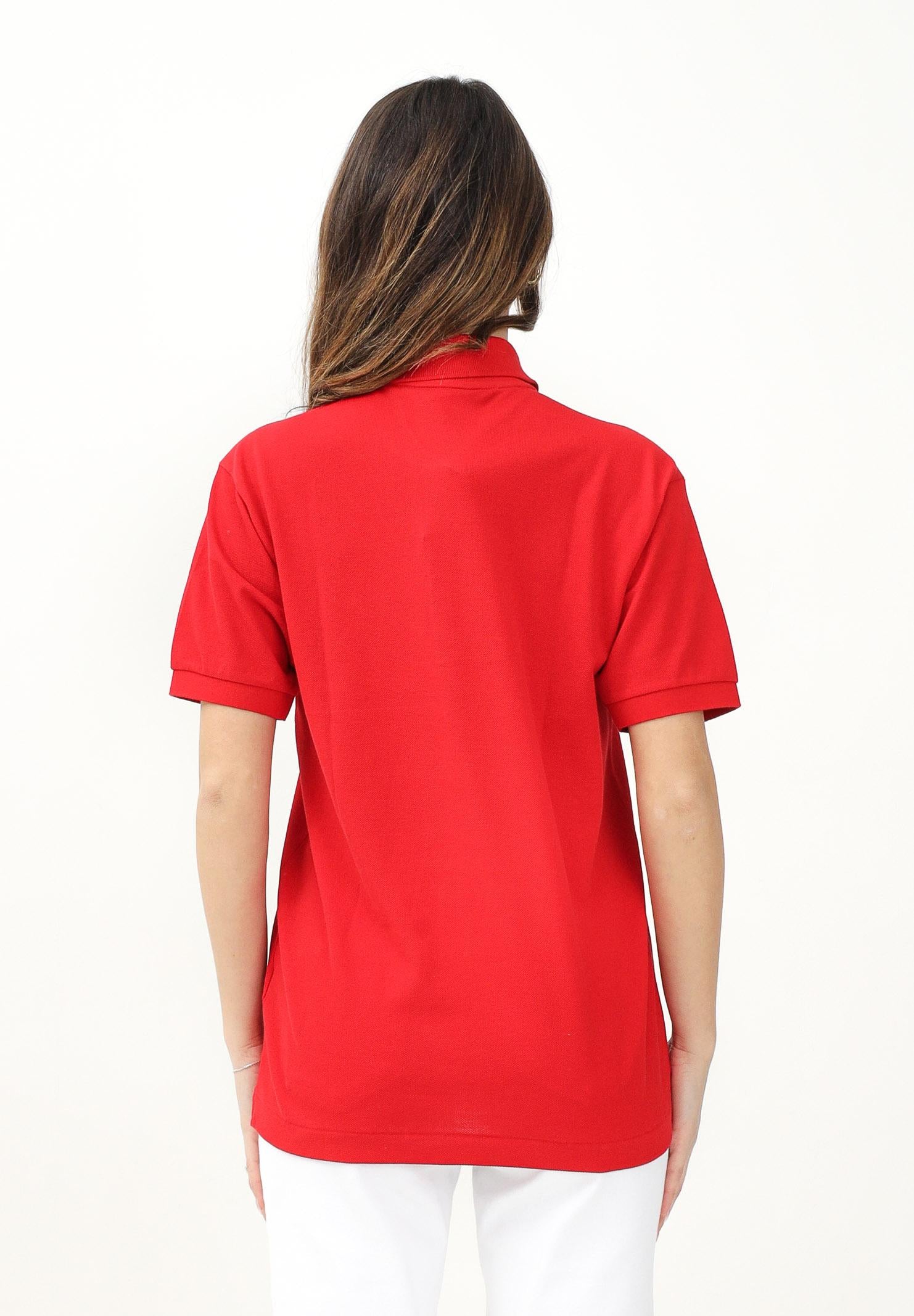 LACOSTE Polo rossa per uomo e donna con patch logo coccodirllo 1212 240 LACOSTE