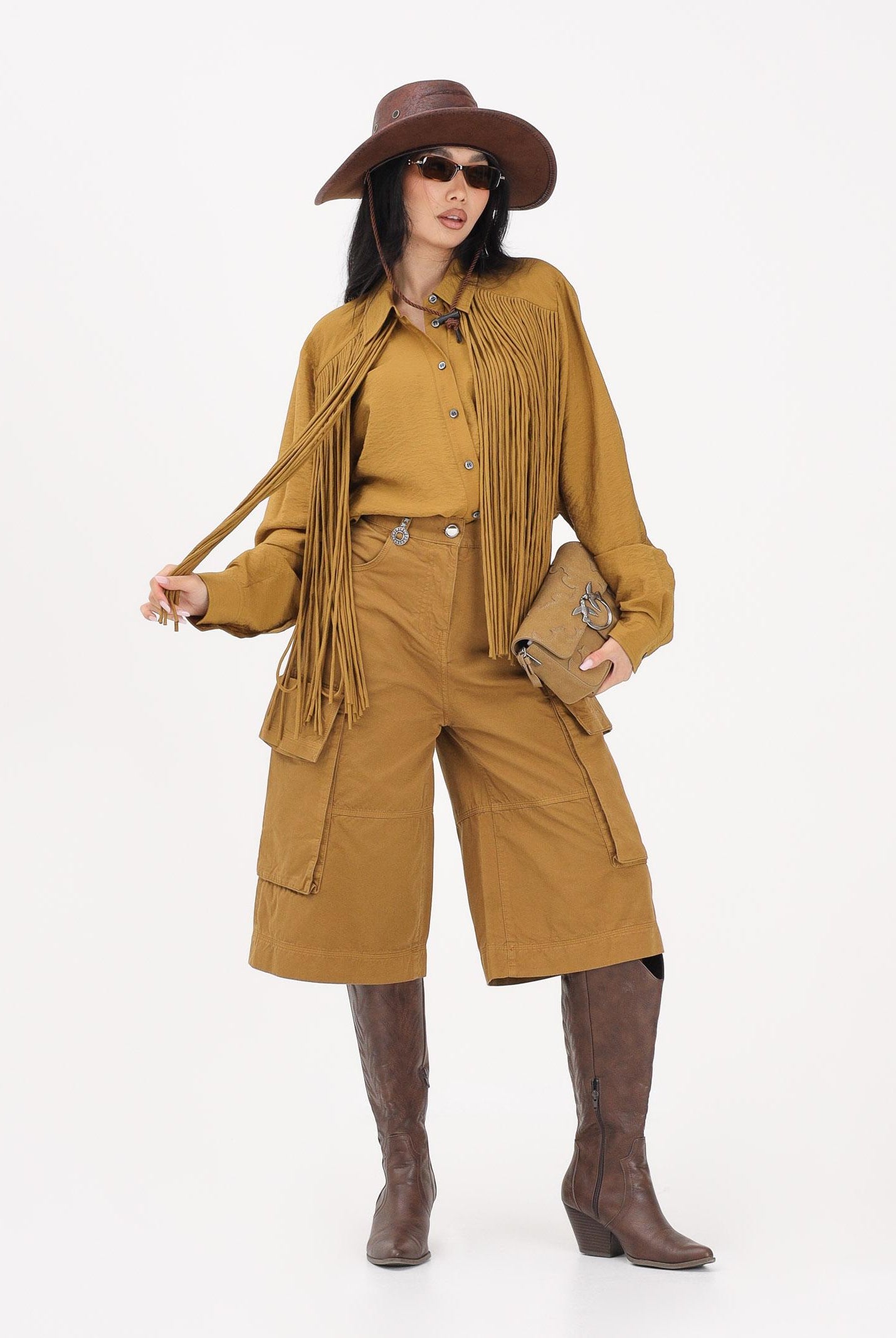 PINKO Bermuda cargo kiwi da donna 106820A3AW L25 PINKO