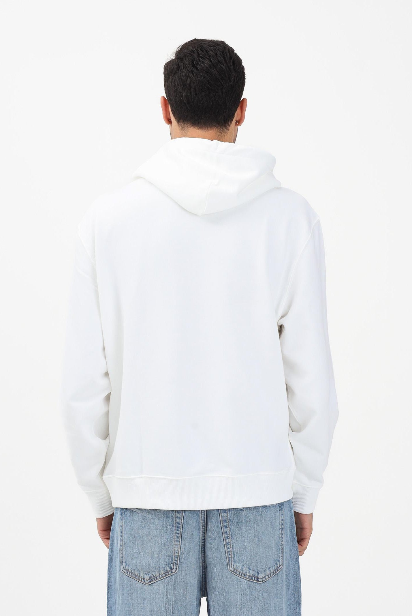CALVIN KLEIN JEANS Felpa con cappuccio bianca da uomo con logo LV04RC274GYAF . CALVIN KLEIN JEANS