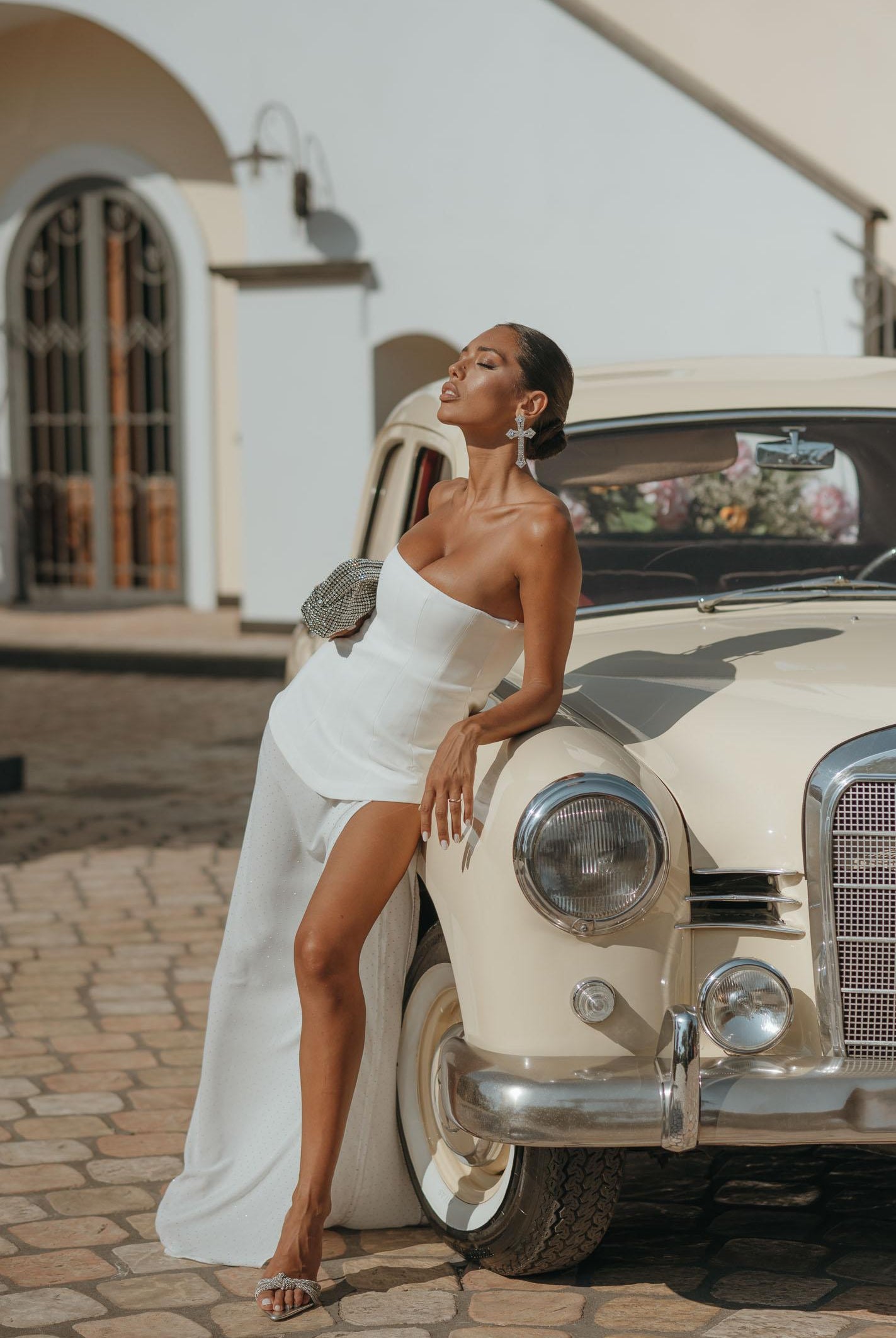 SANTAS Abito lungo CREAM bianco da donna PV25020 BIANCO SANTAS