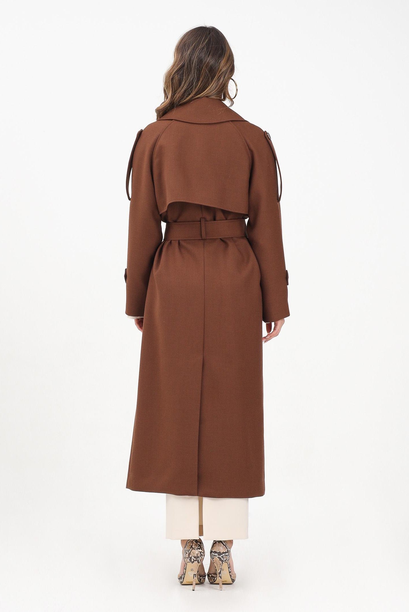 PATRIZIA PEPE Cappotto marrone da donna 8O0188A630 B834 PATRIZIA PEPE