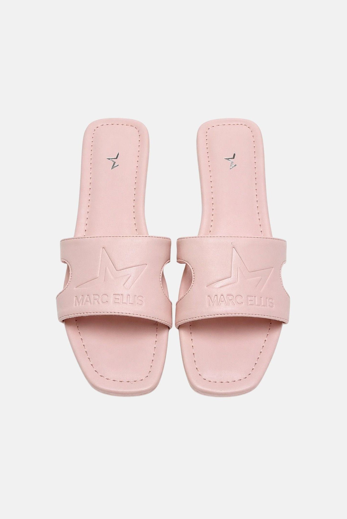 MARC ELLIS Ciabatte flat rosa da donna con logo ME261C150 LP3 MARC ELLIS