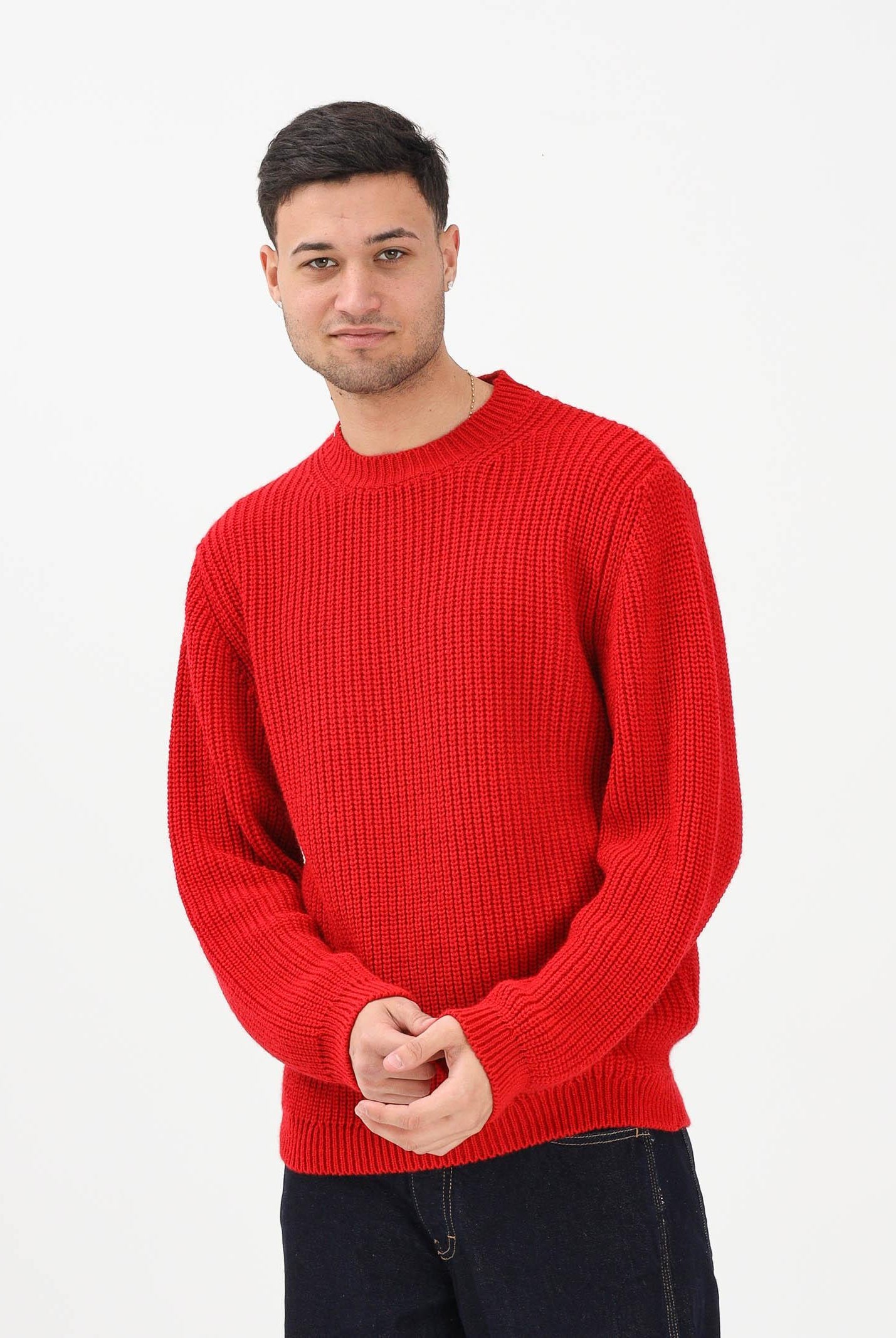 I'M BRIAN Maglione girocollo rosso da uomo MA3023 RO I'M BRIAN