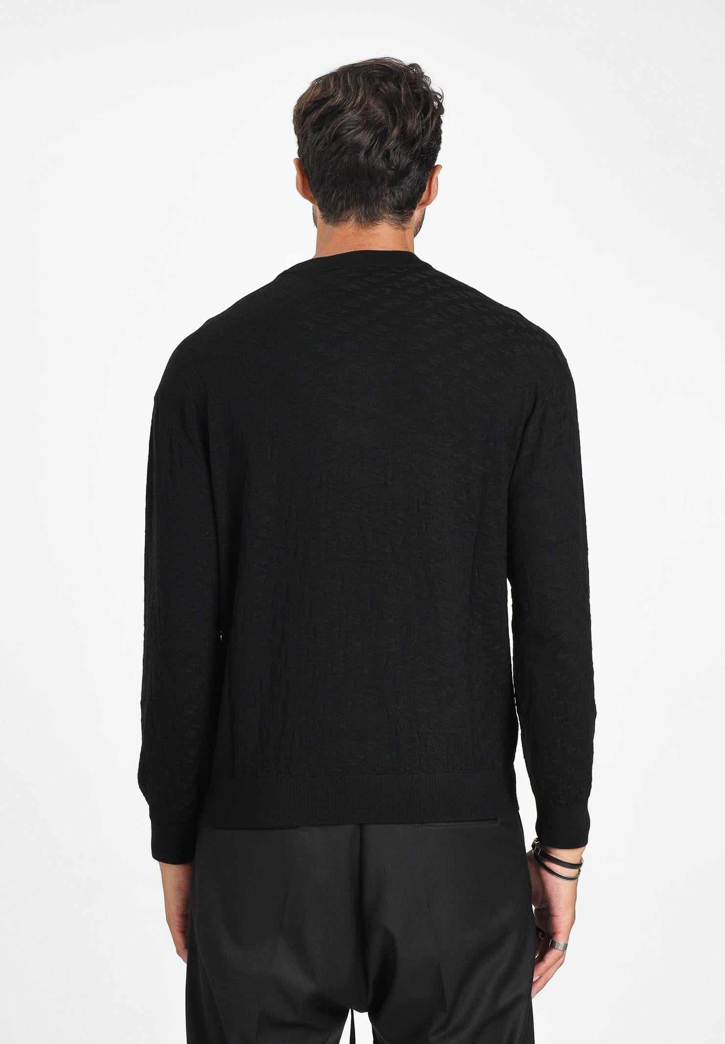 ARMANI EXCHANGE Maglioncino girocollo nero da uomo con logo A|X XM001316AF10454 UC001 ARMANI EXCHANGE