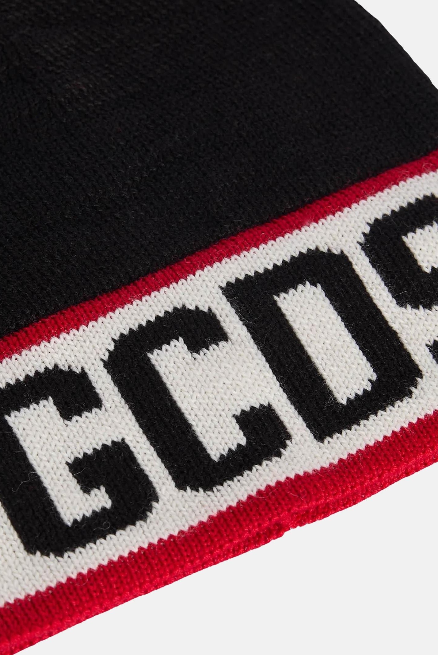 GCDS Berretto di lana nero per uomo e donna con logo GCDS B2CU5801K19 99 GCDS