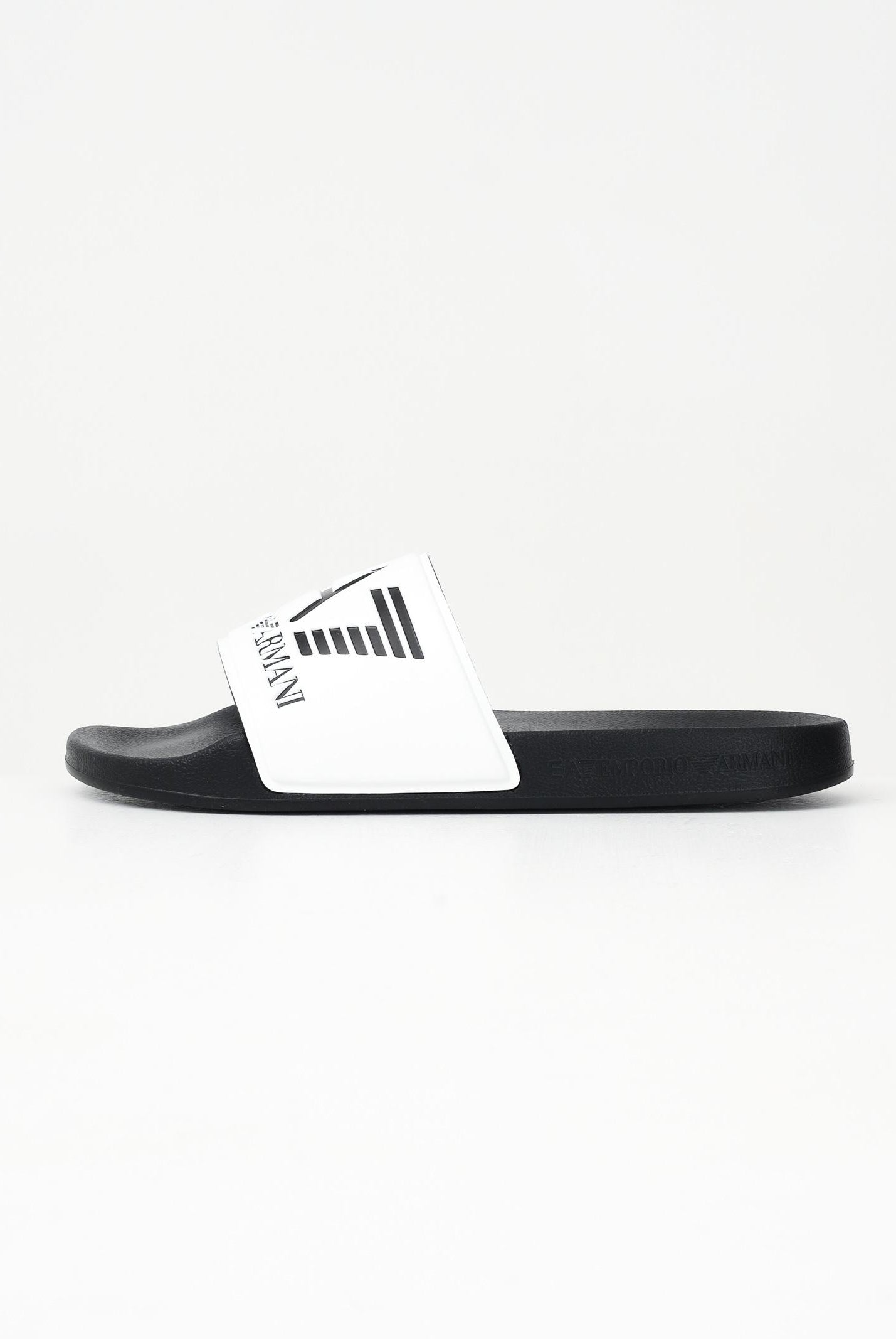 EA7 Ciabatte bianche e nere da uomo con logo 7X000108AF15118 MZ096 EA7