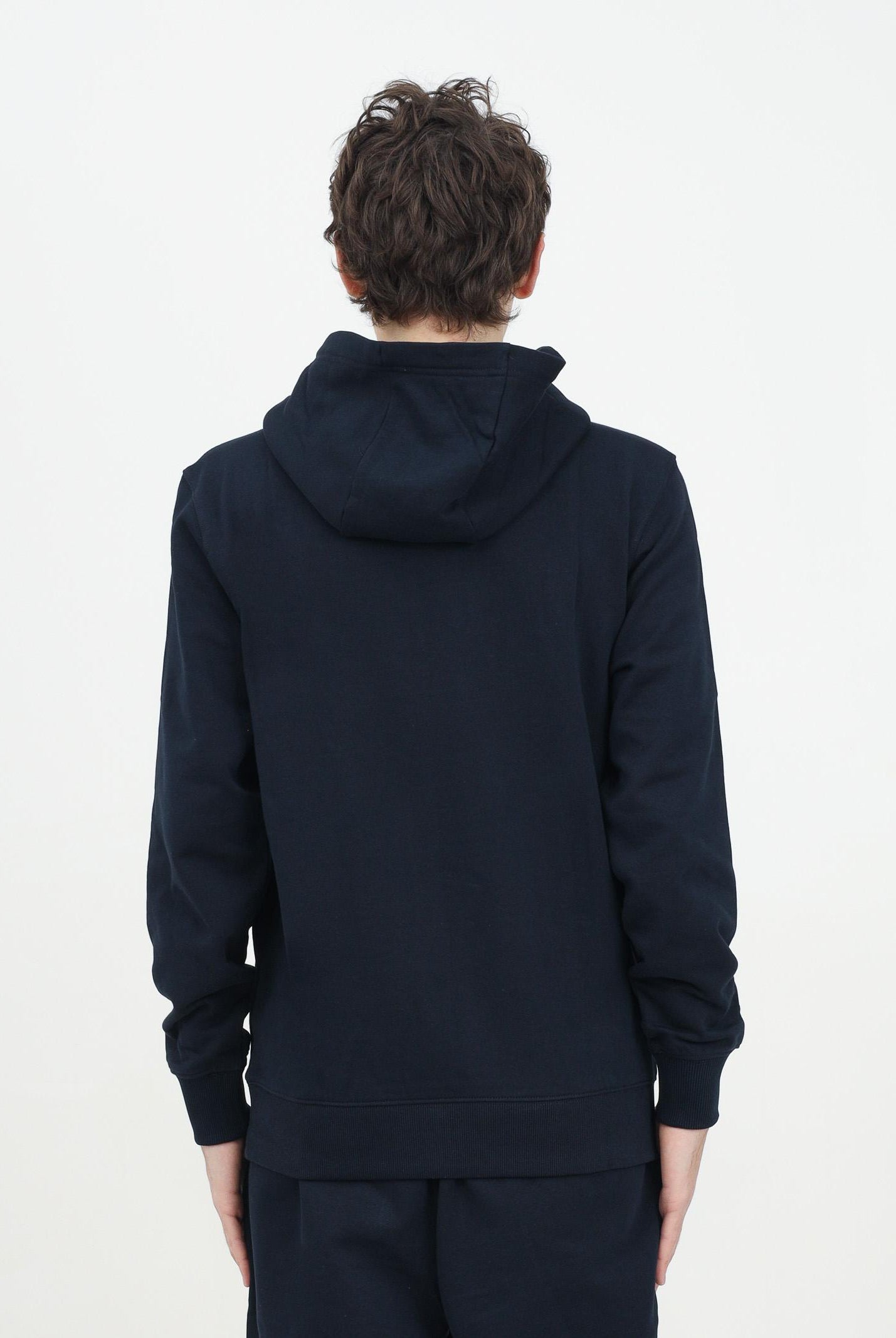 Felpa con cappuccio blu da uomo rifinita da logo MW0MW37235 DW5 TOMMY HILFIGER