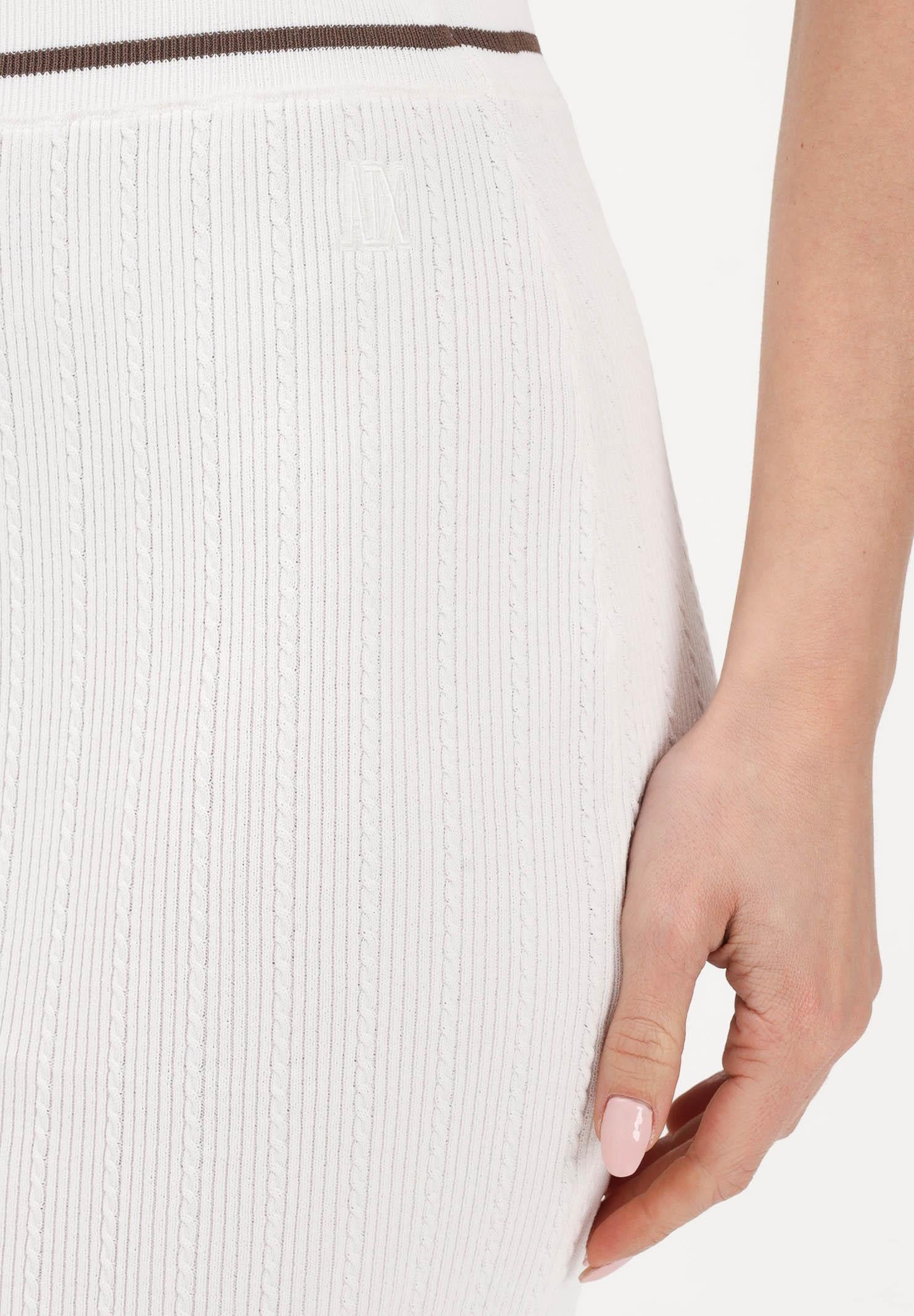 ARMANI EXCHANGE Gonna midi bianca da donna con finiture color-block<BR/> XW002245AF10352 U1003 ARMANI EXCHANGE