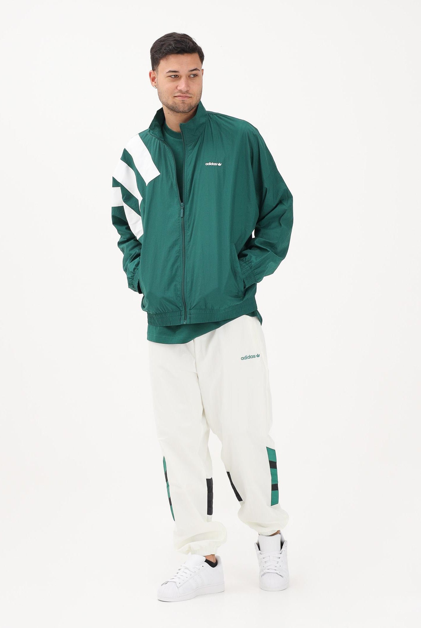 ADIDAS ORIGINALS Pantalone sportivo SANTIAGO bianco da uomo KE2148 . ADIDAS ORIGINALS