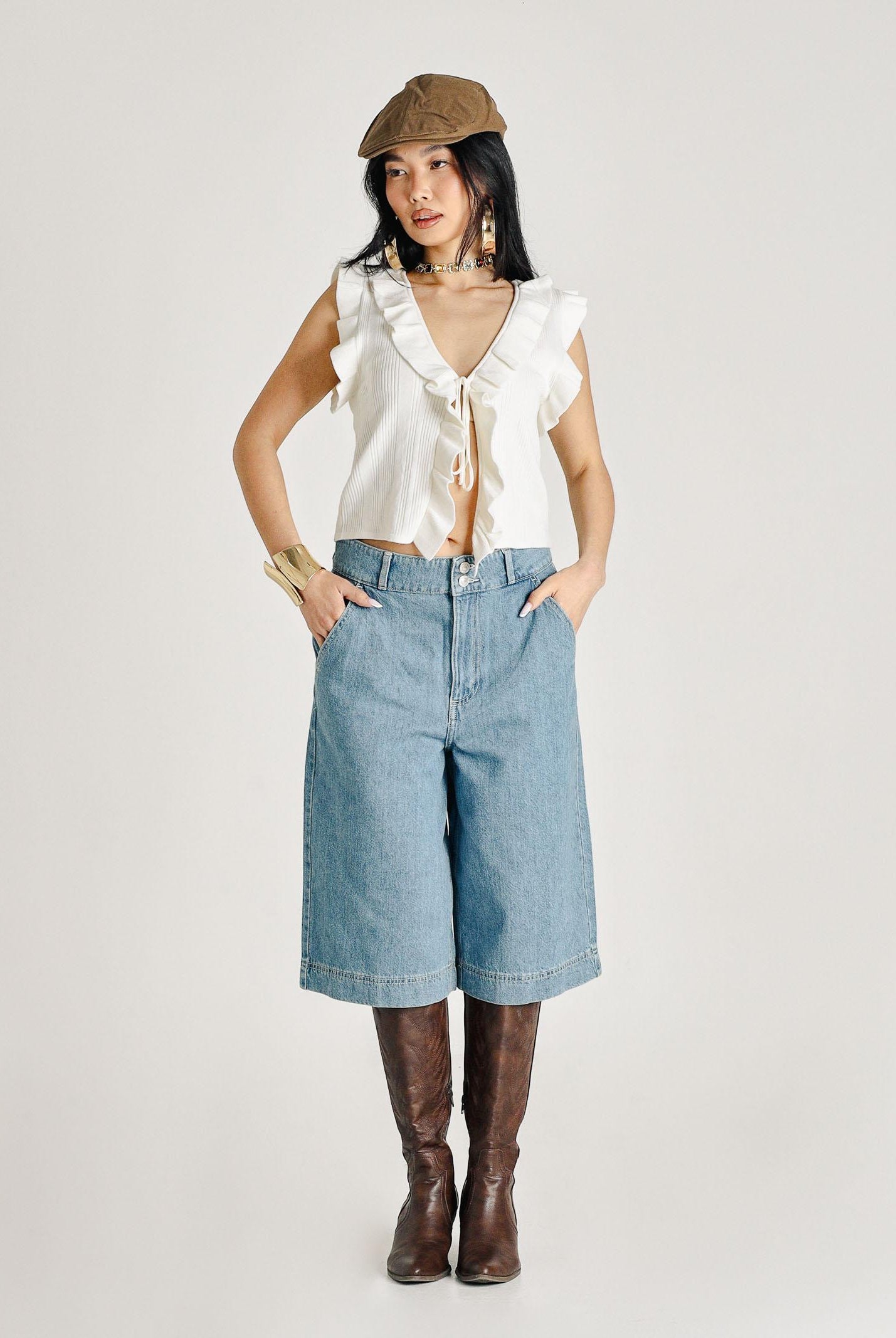 ONLY Bermuda in denim medio da donna 15371313 MEBL ONLY