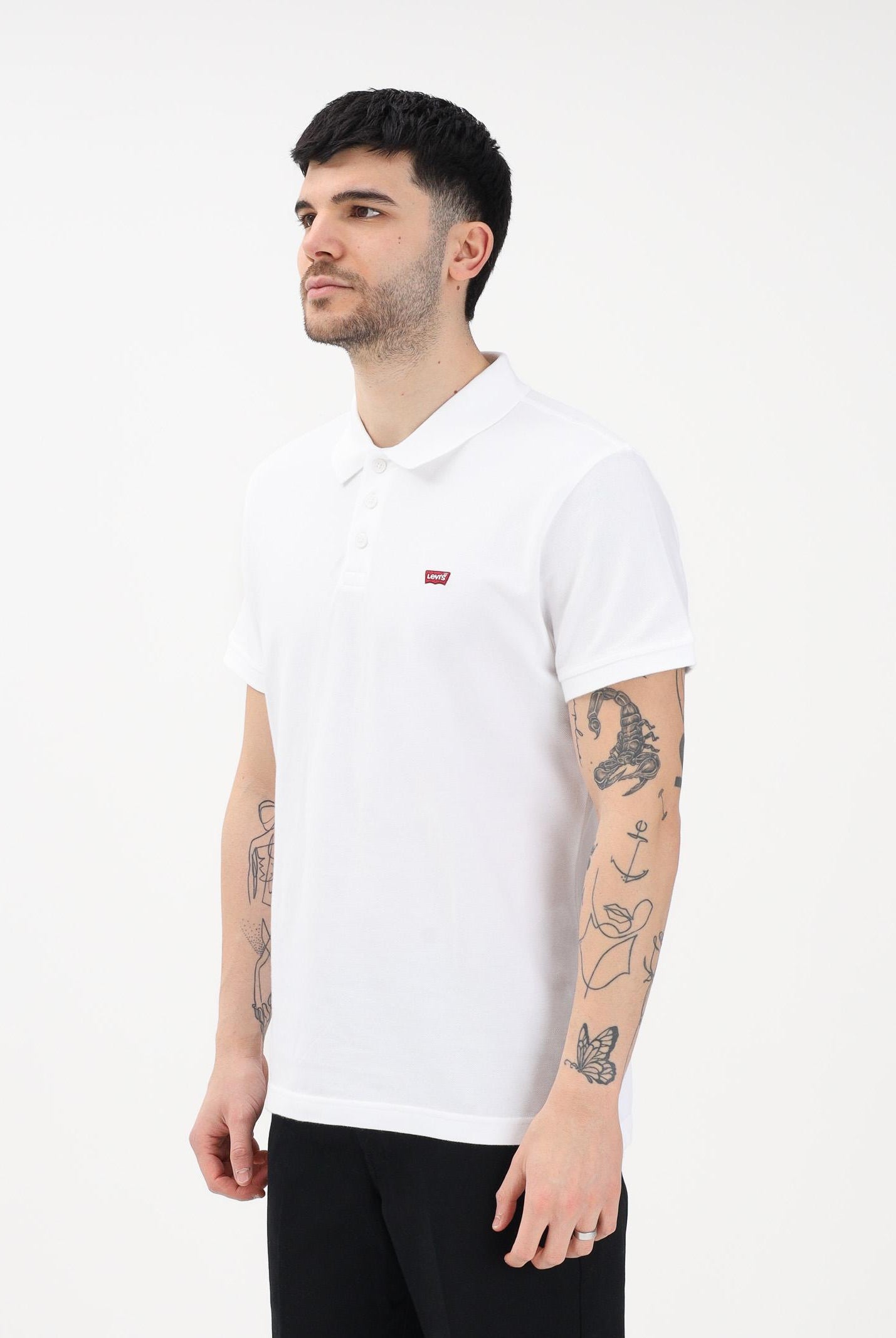 LEVI'S Polo a manica corta bianca da uomo con patch logo 35883-0003 . LEVI'S®