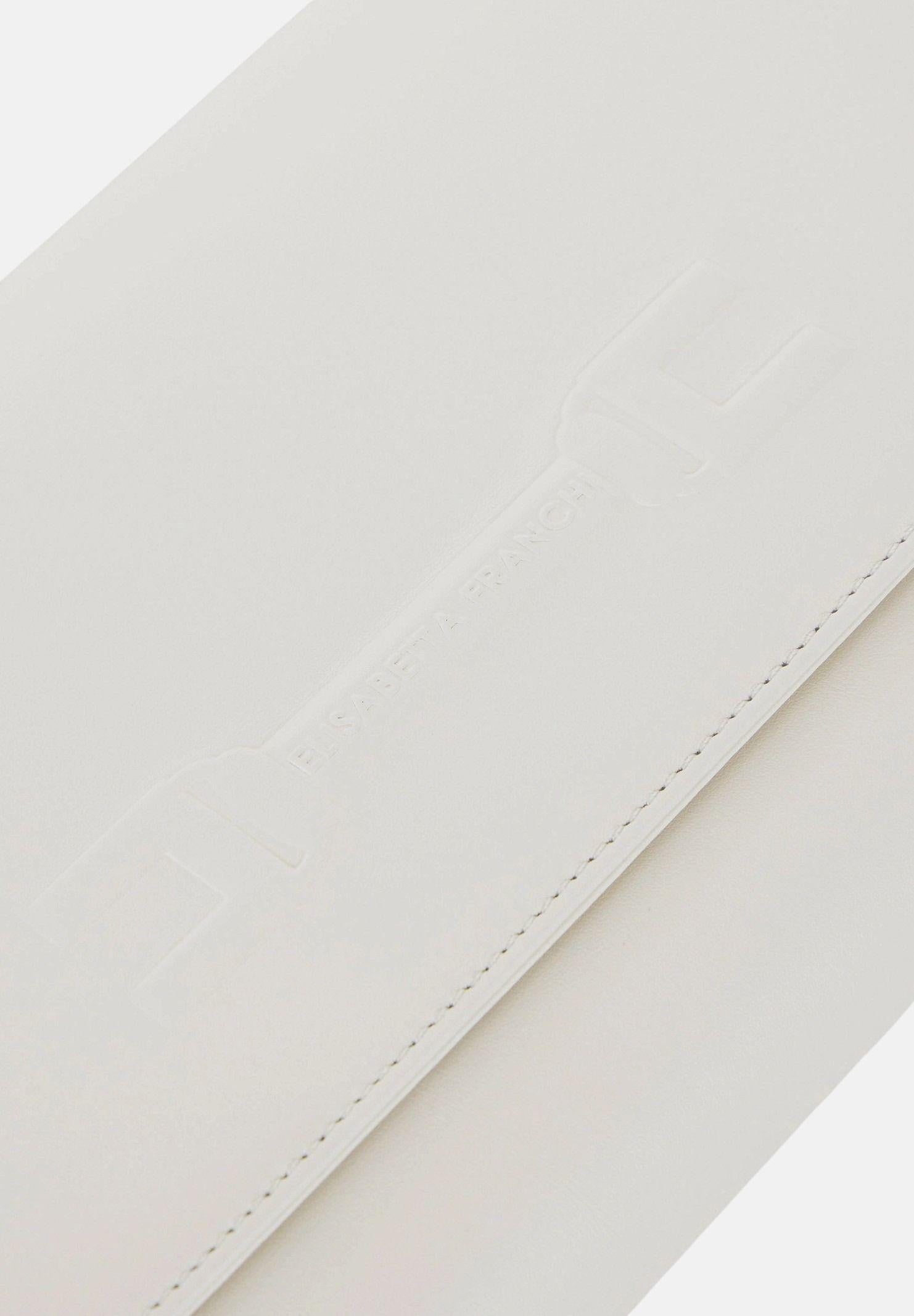 ELISABETTA FRANCHI Pochette avorio da donna realizzata in vera pelle BS99A61E2 360 ELISABETTA FRANCHI