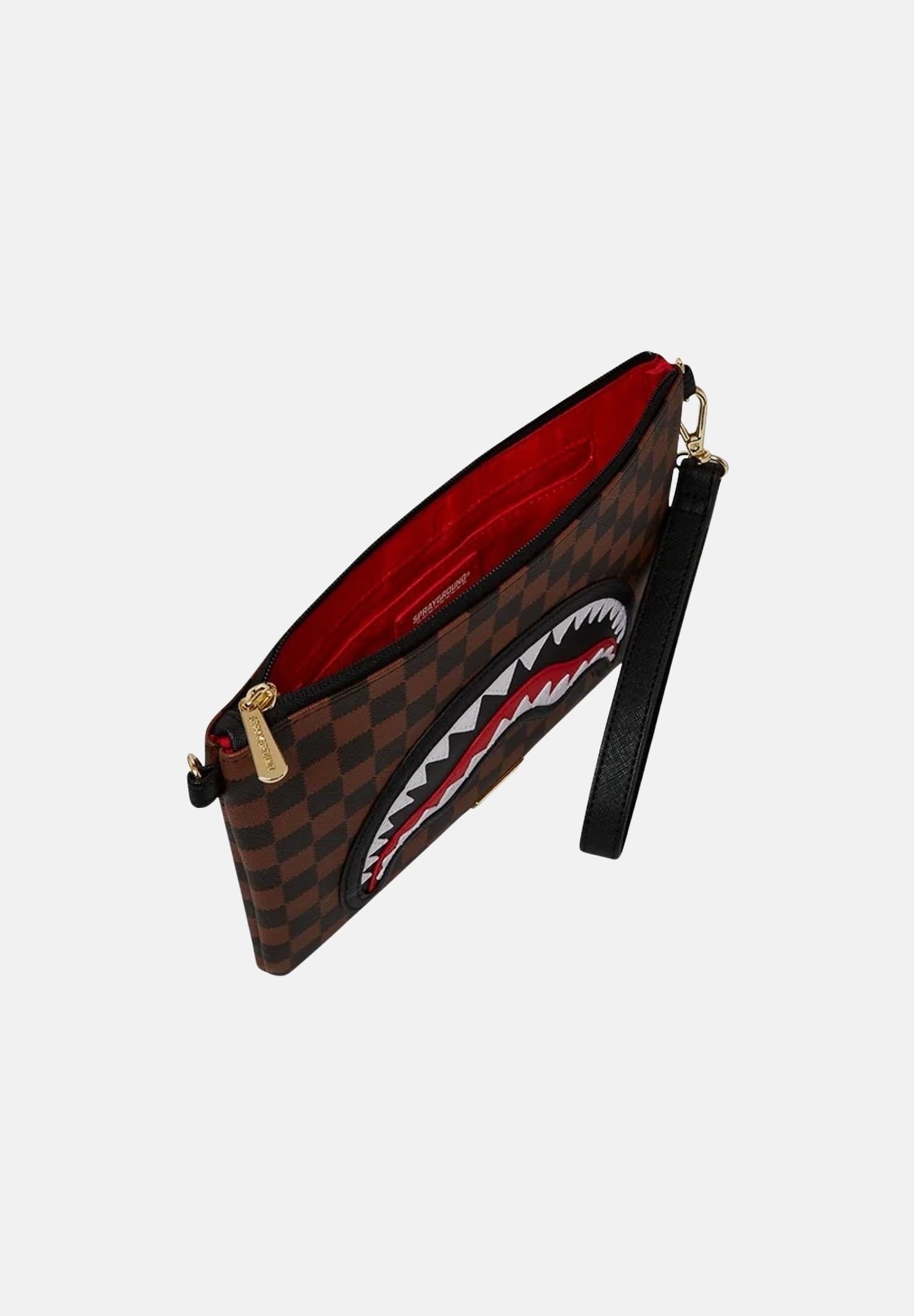 SPRAYGROUND Pochette Sawtooth Sharks In Paris marrone per uomo e donna 910B7841NSZ SPRAYGROUND
