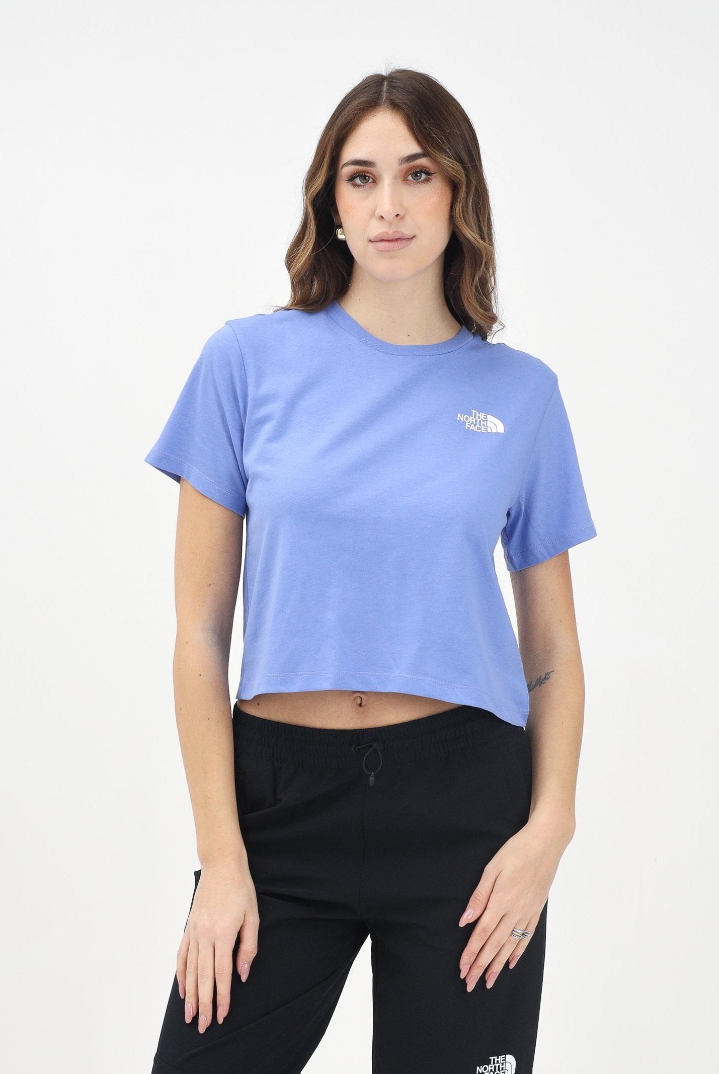 THE NORTH FACE T-shirt a manica corta Simple Dome lilla da donna NF0A87U40YI1 . THE NORTH FACE