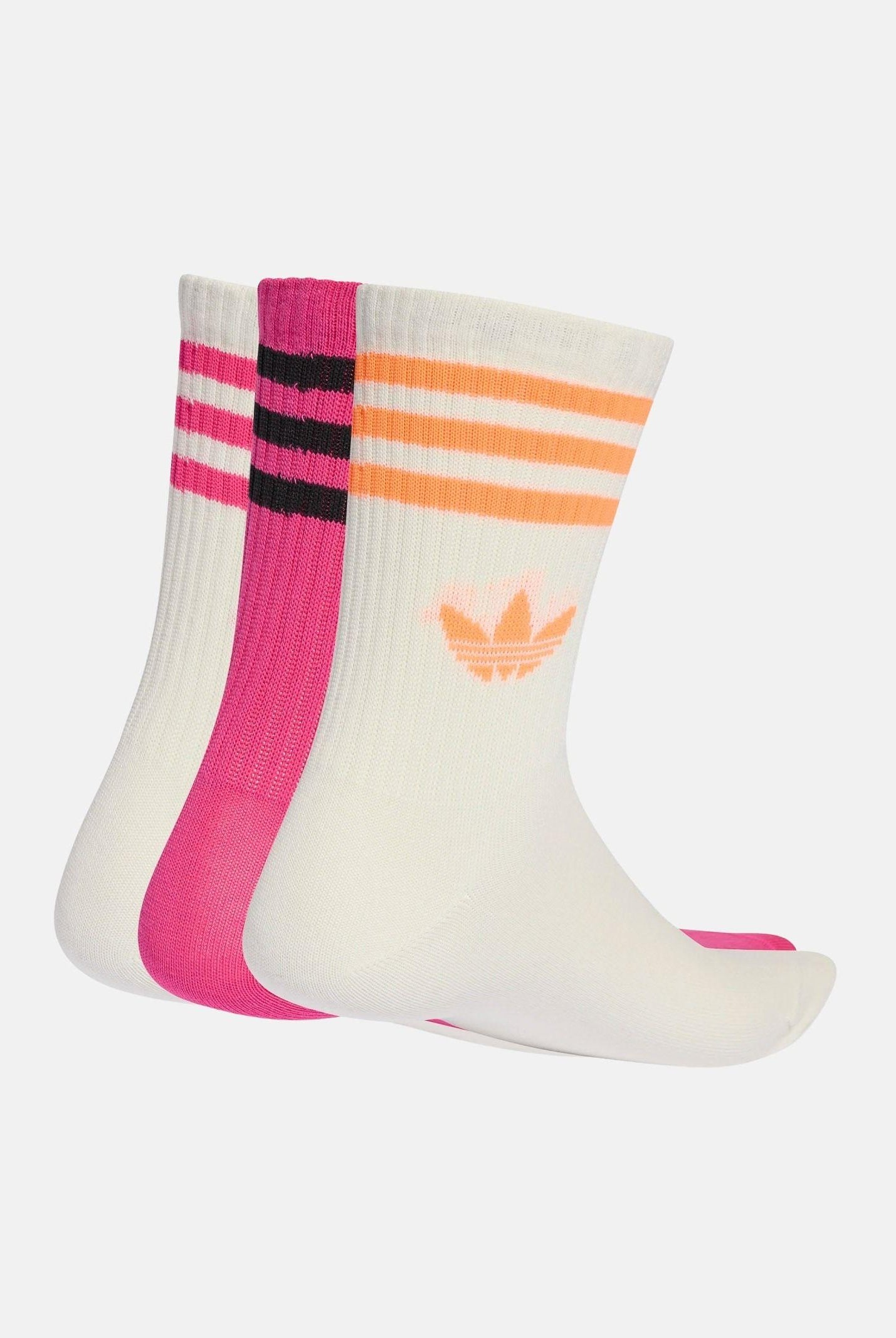 ADIDAS ORIGINALS Calzini (3 paia) 3-Stripes Crew multicolore da donna KD8254 . ADIDAS ORIGINALS