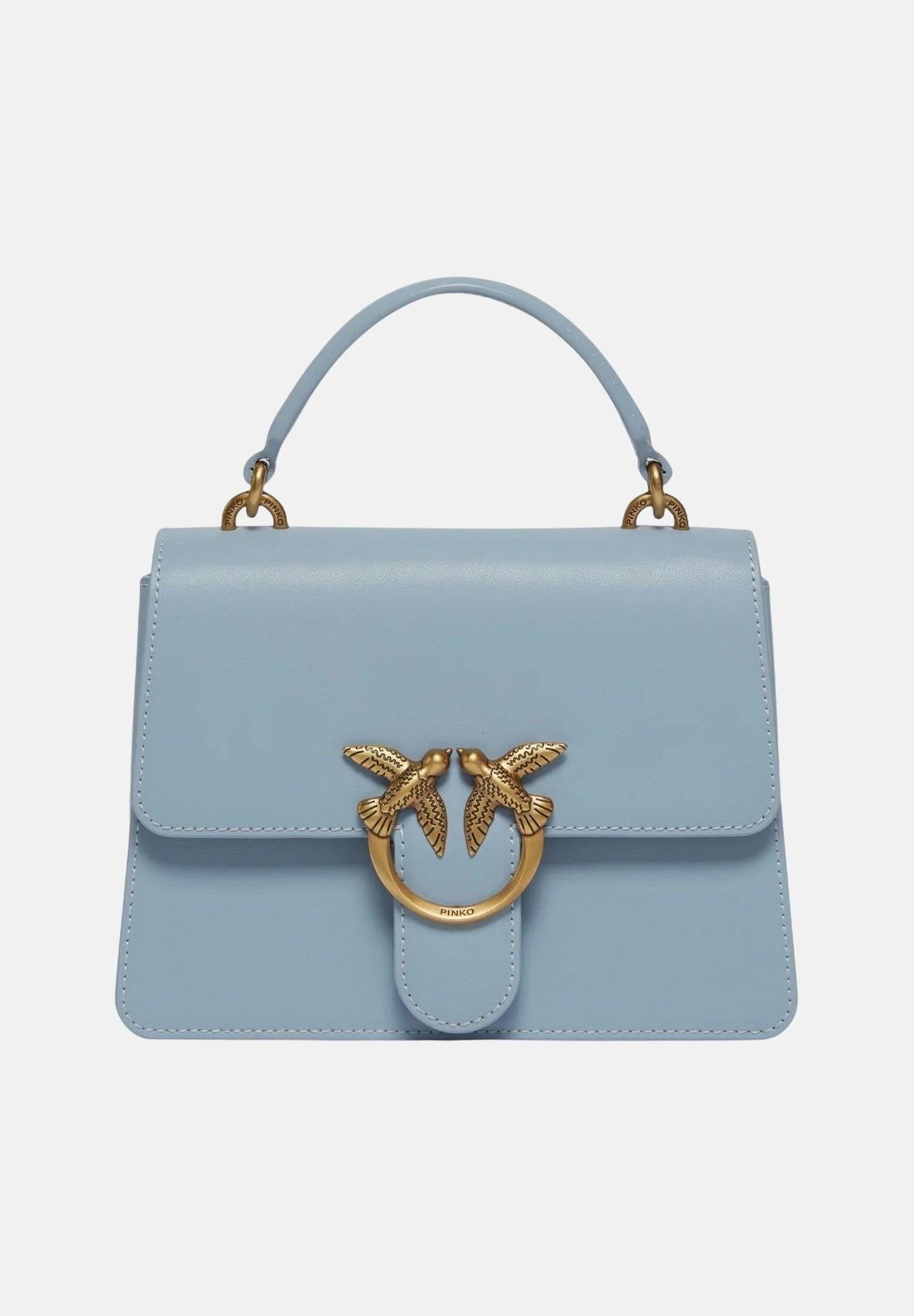 PINKO Borsa a mano Mini Love Bag One Top Handle Light celeste da donna 100071A0F1 E37Q PINKO