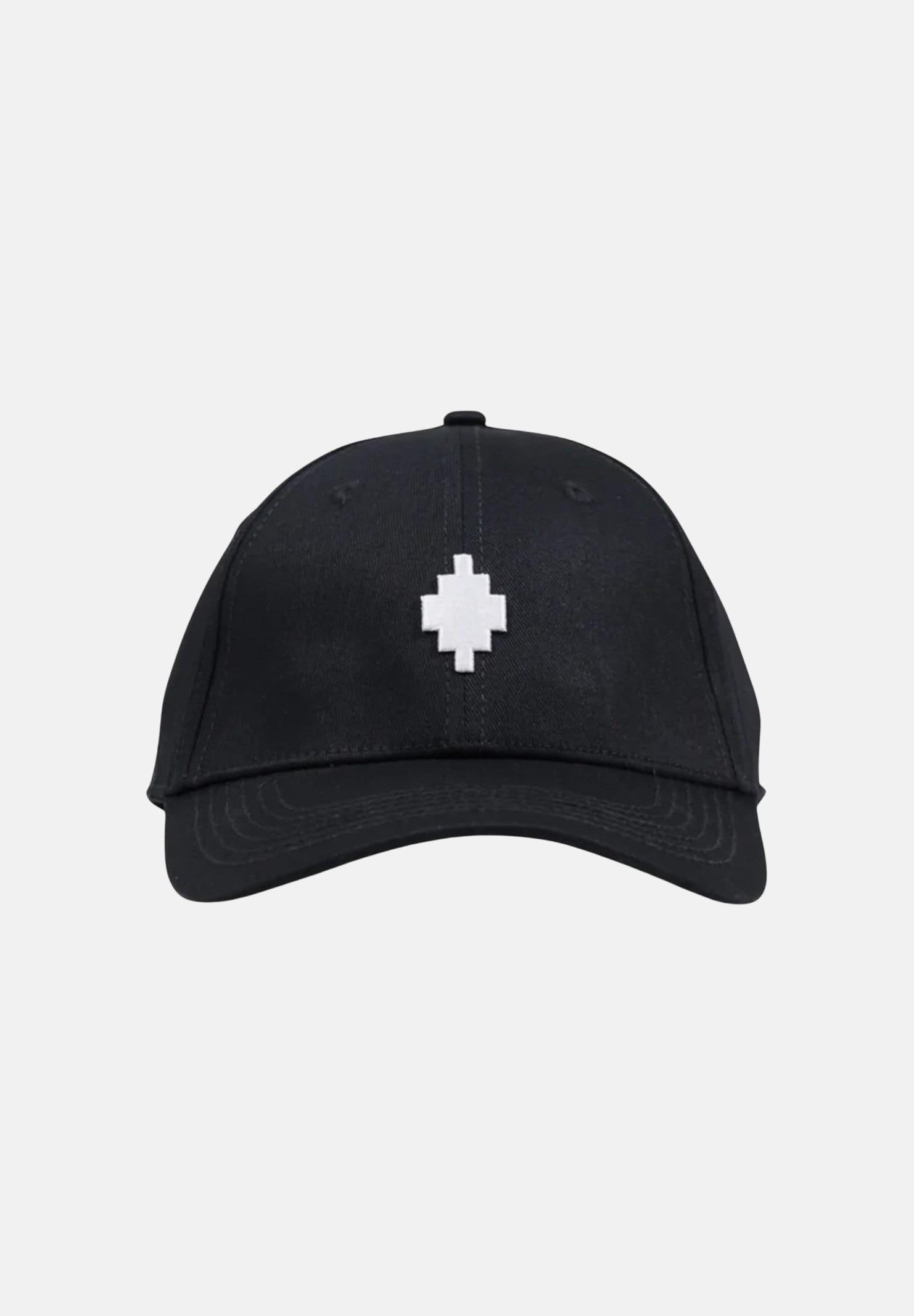 MARCELO BURLON COUNTY OF MILAN Cappello nero per uomo e donna con logo COMAF250182 . MARCELO BURLON COUNTY OF MILAN